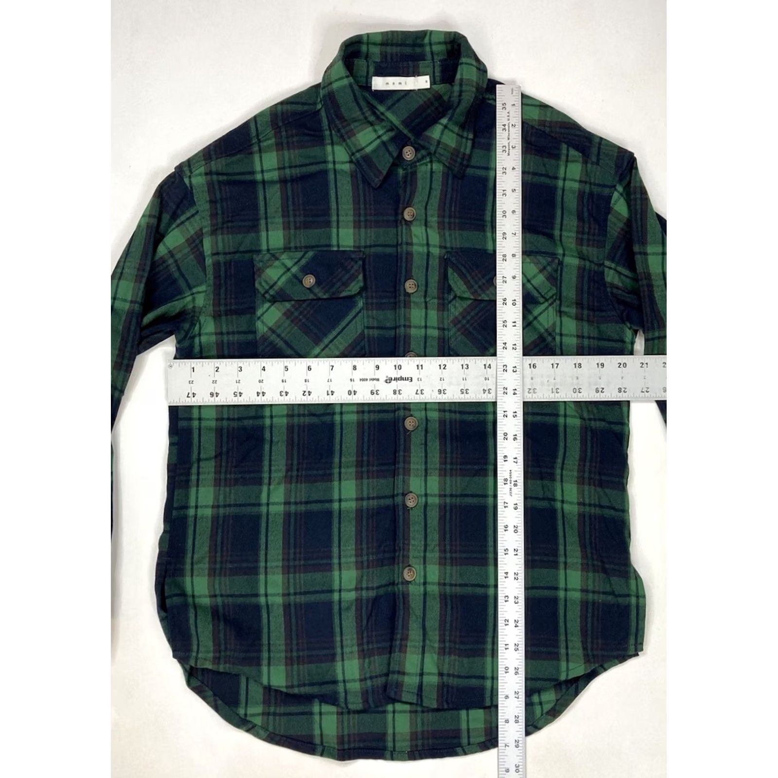 MNML MNML Plaid Button-Up Shirt Men Small Green Long Sleeve Pocket Shirt Size US S / EU 44-46 / 1 - 7 Thumbnail