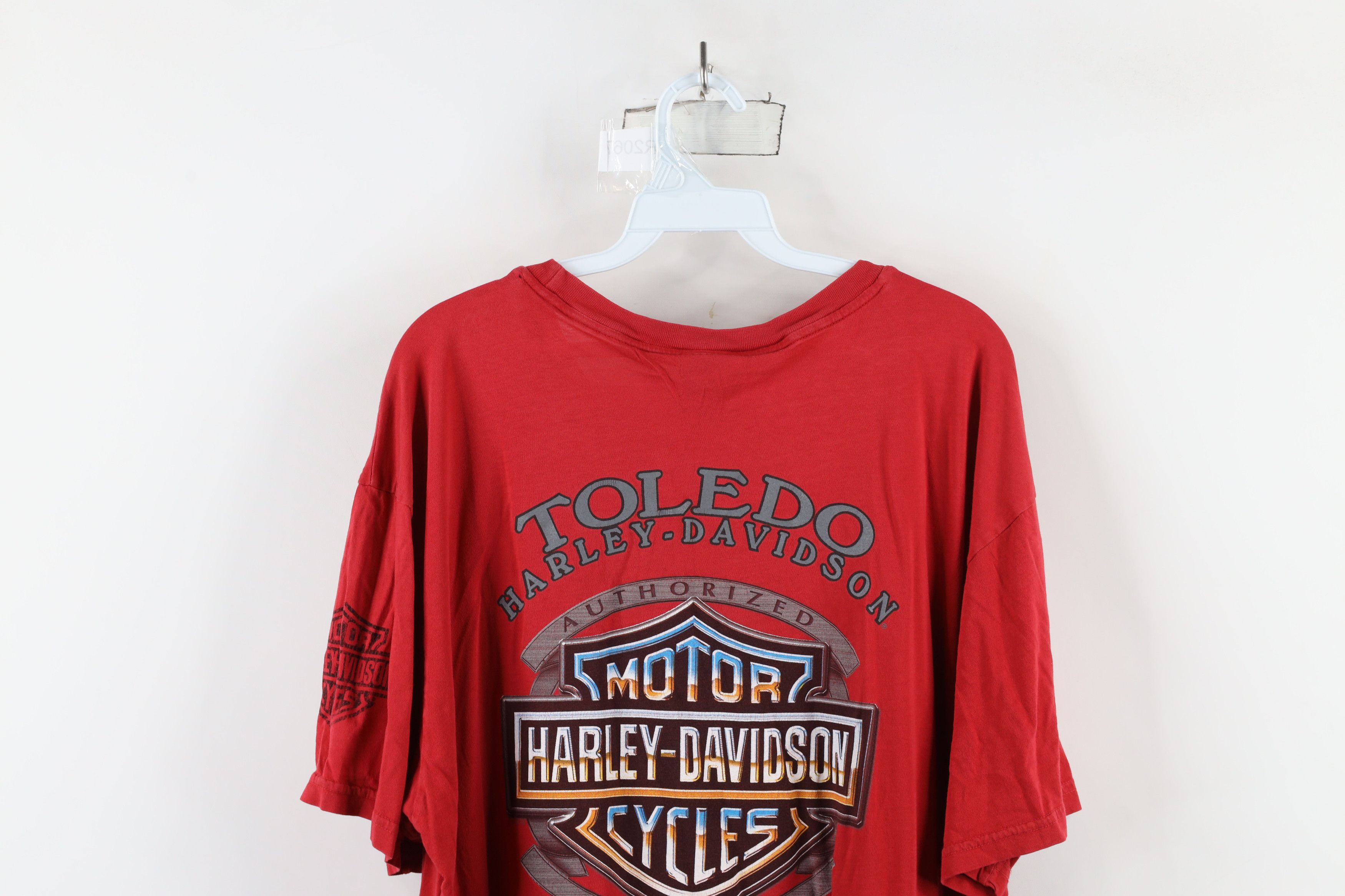 Harley Davidson × Vintage Vintage Y2K Harley Davidson Spell Out Eagle T-Shirt Red Size US XL / EU 56 / 4 - 13 Thumbnail