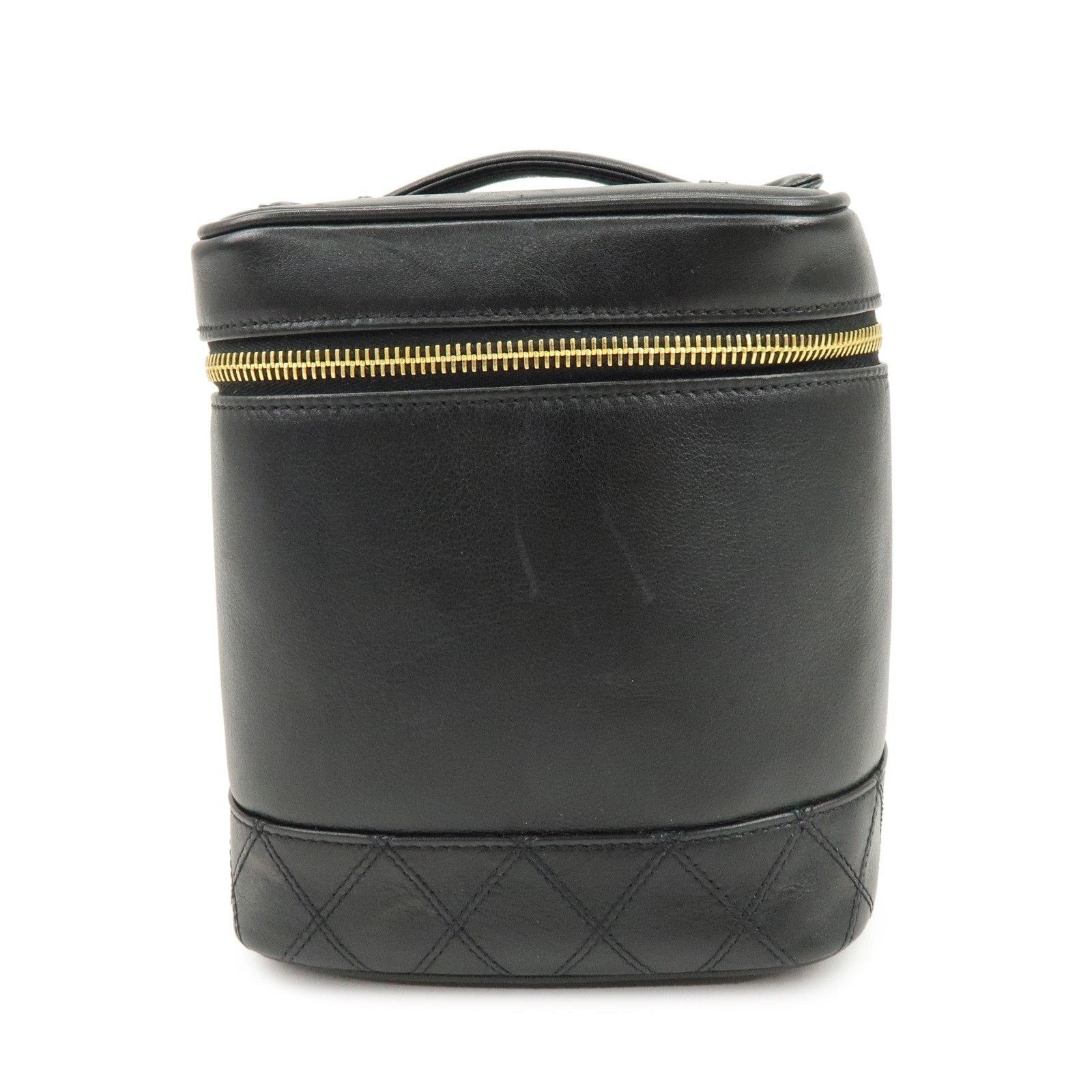 Chanel Chanel Bicolore Vanity Case Lambskin Top Handle Bag Black Size ONE SIZE - 1 Thumbnail
