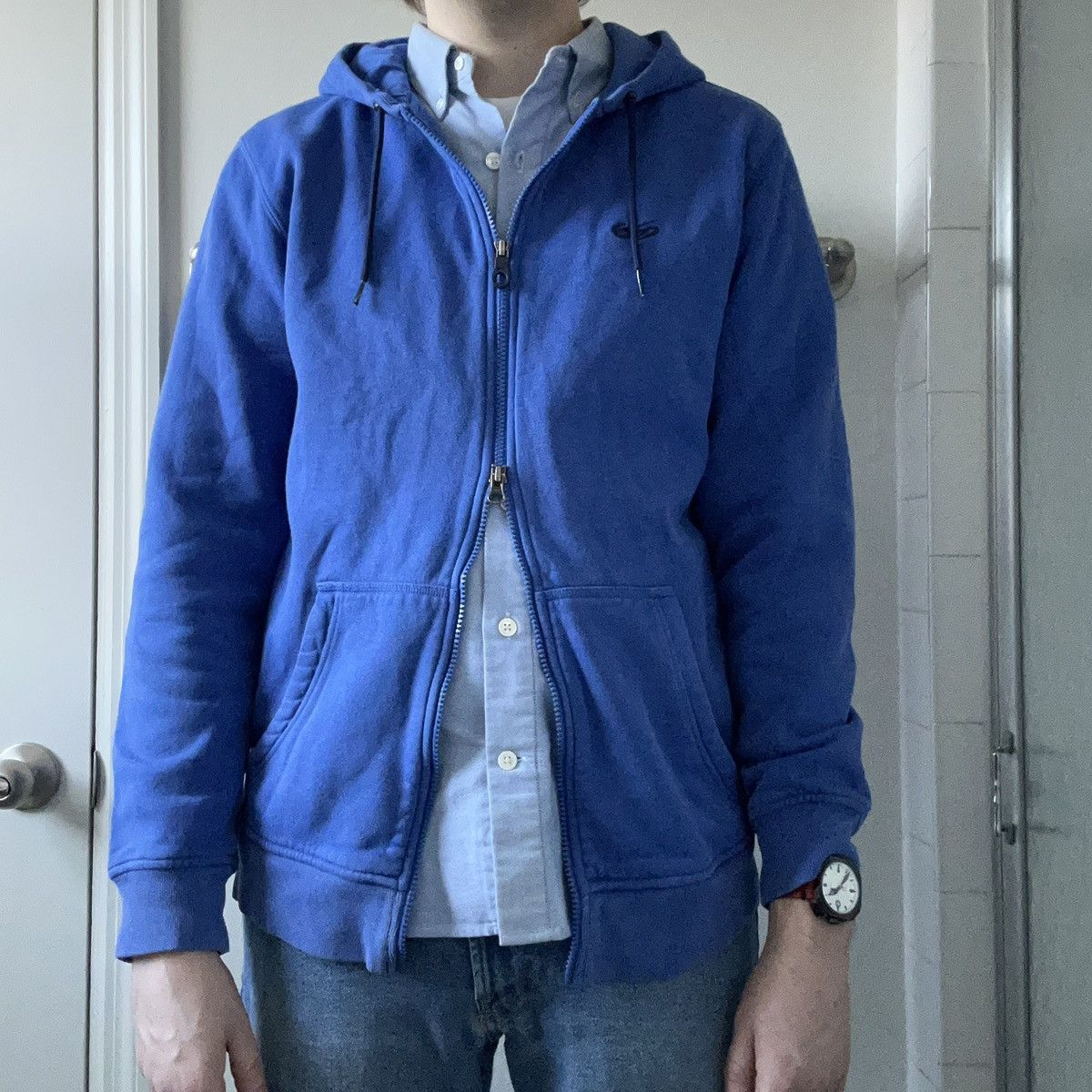 Nike 2012 NiKE 6.0 FADED ROYAL BLUE YKK ViSLON DOUBLE ZiP HOODiE Size US L / EU 52-54 / 3 - 25 Thumbnail