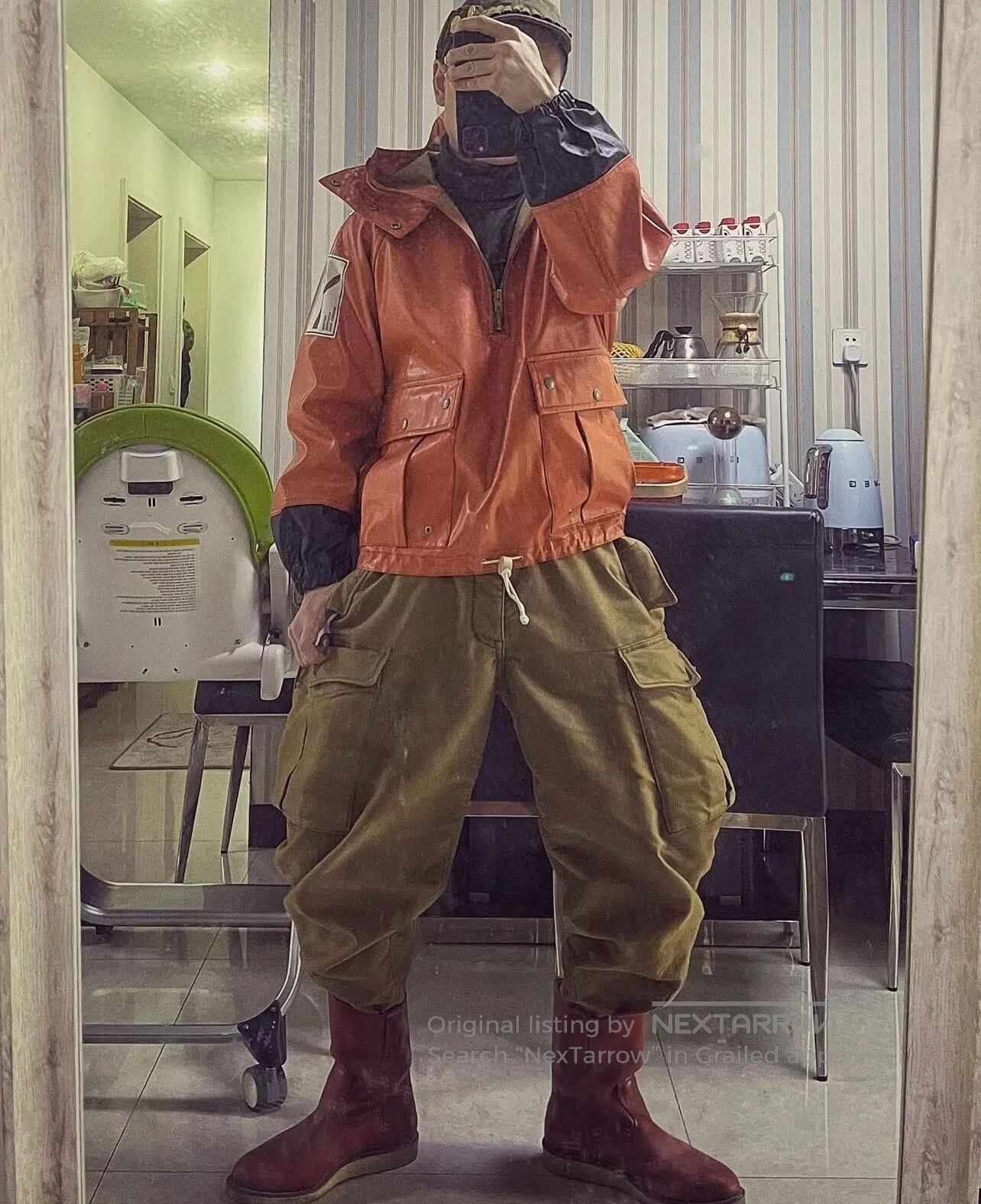 Nigel Cabourn orange waterproof windbreaker from nigel cabourn. Size US S / EU 44-46 / 1 - 3 Thumbnail