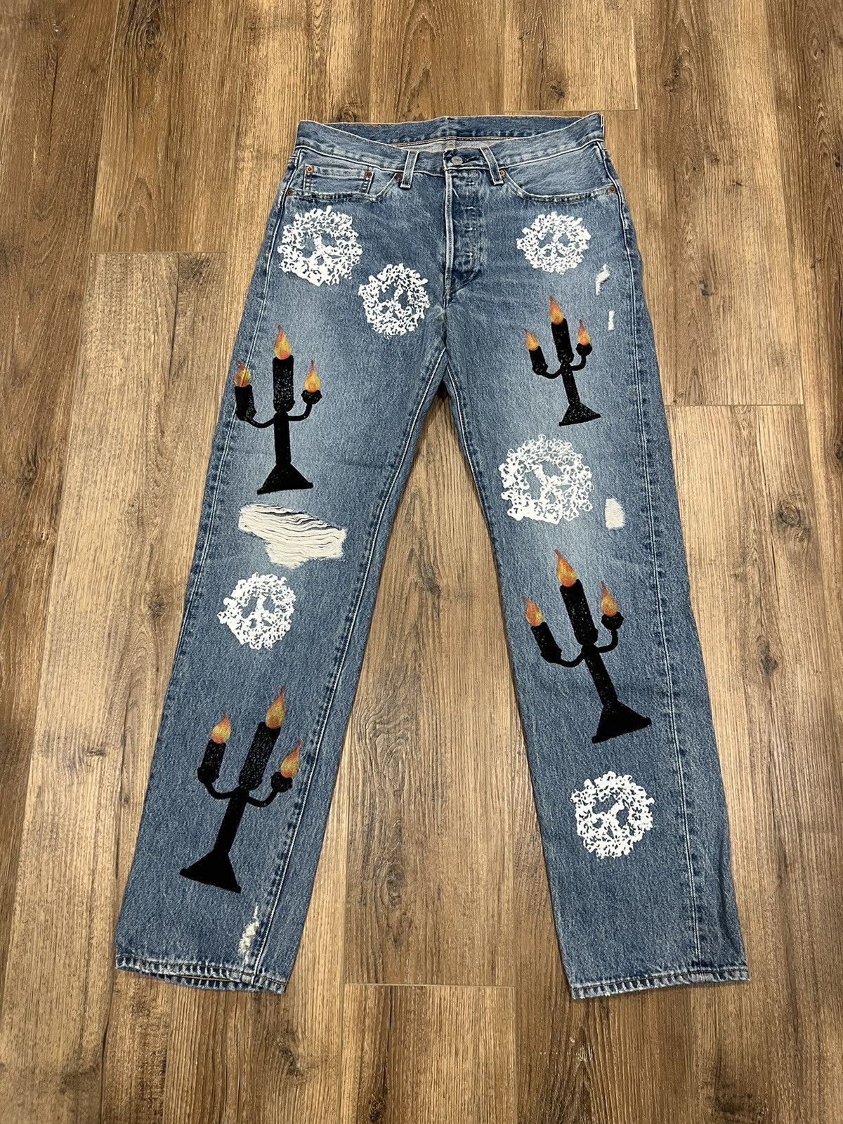 DENIM TEARS × Virgil Abloh “Message in a Tear” Printed Denim | Grailed