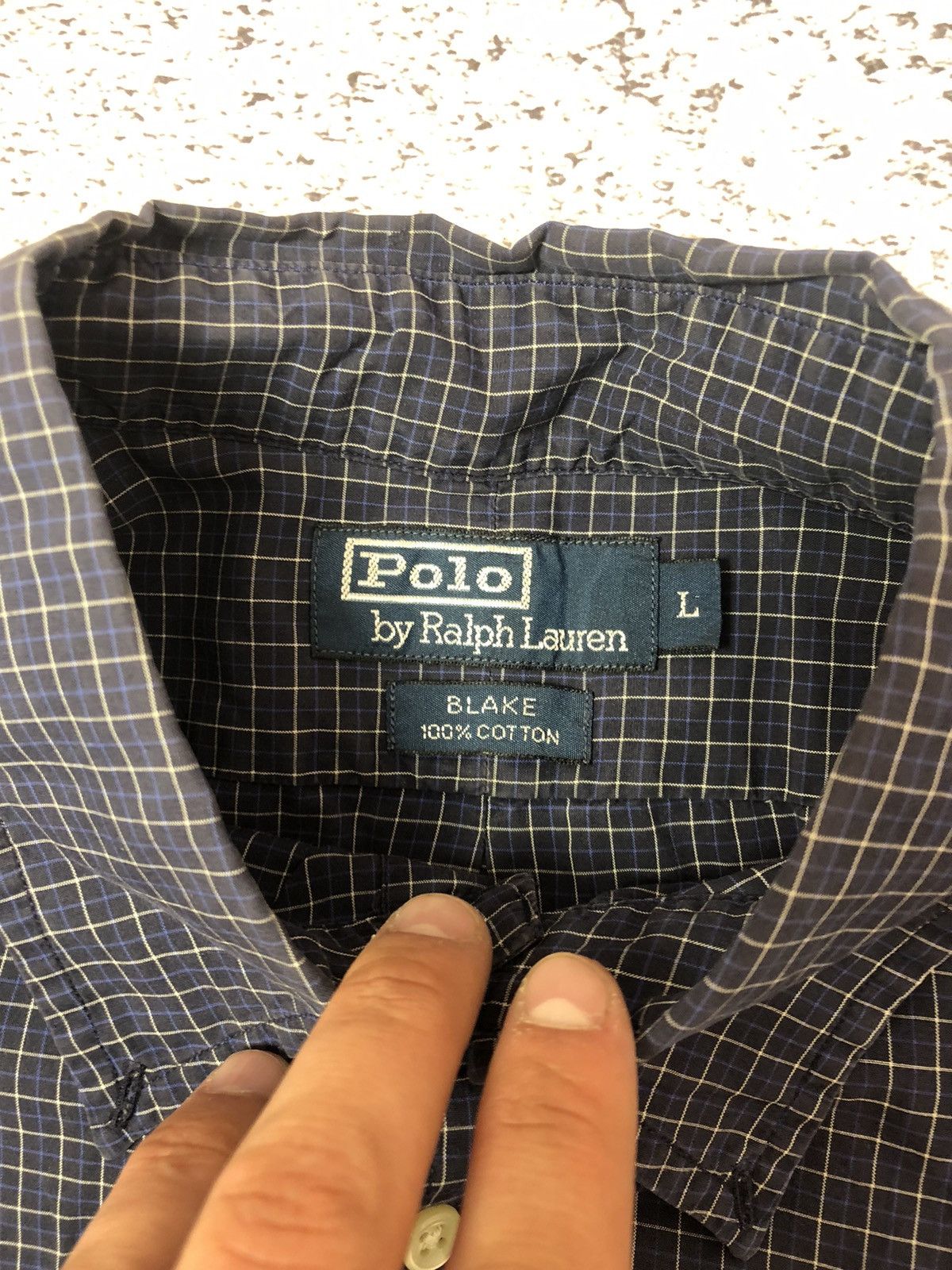 Vintage Men’s polo Ralph lauren shirt size L vintage y2k drill Size US L / EU 52-54 / 3 - 3 Thumbnail