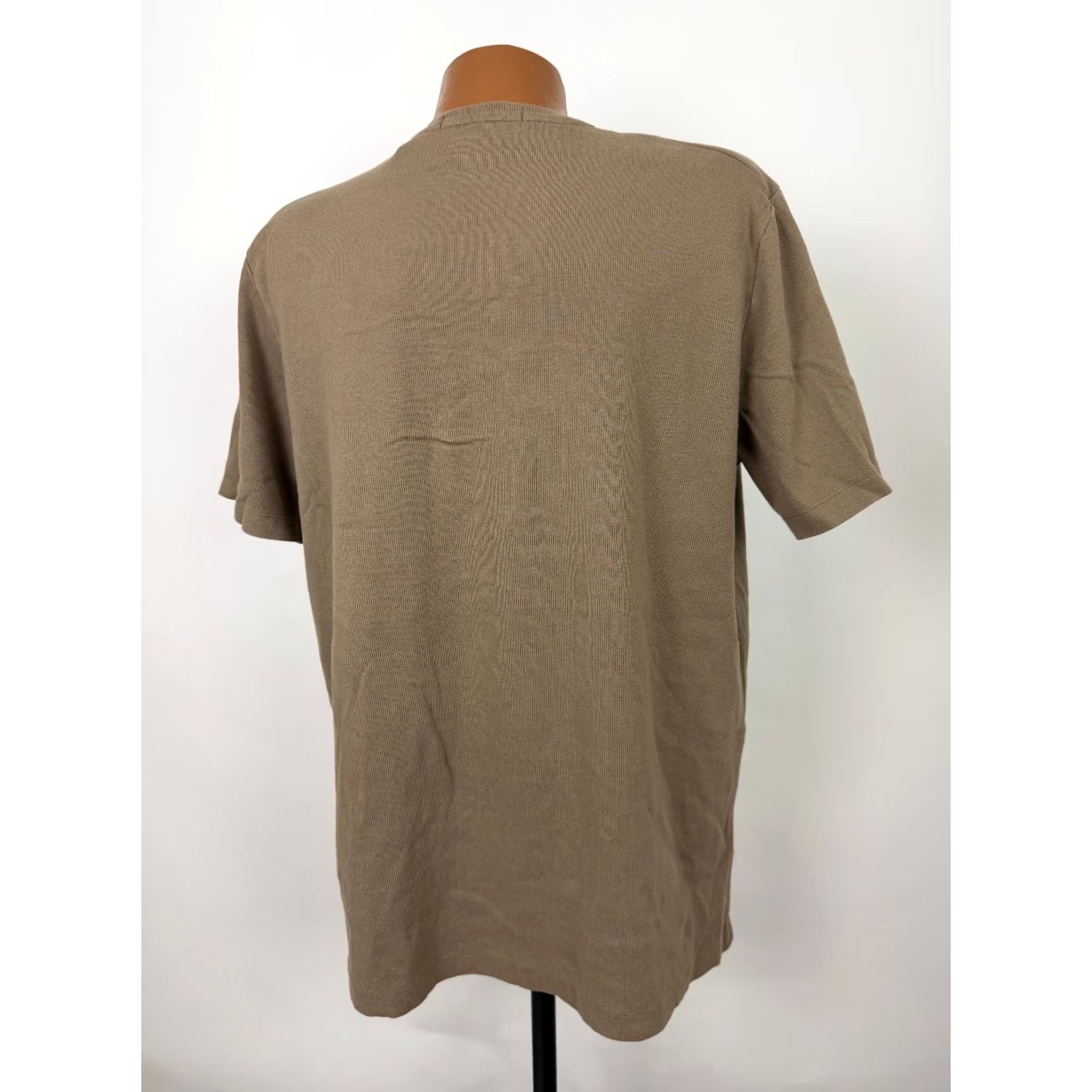 Vintage Brandini T-Shirt Men 2XL Tall V-Neck Short Sleeve Vintage Style Cotton Spandex Brown 90s Hipster Y2K Casual Shirt Mens Size US XXL / EU 58 / 5 - 7 Thumbnail