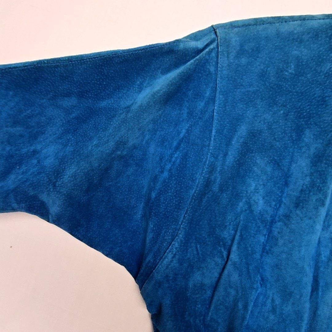 Vintage Vintage Blue Suede Peplum Bennetts Dress Womens Size 6 80s Size M / US 6-8 / IT 42-44 - 6 Thumbnail