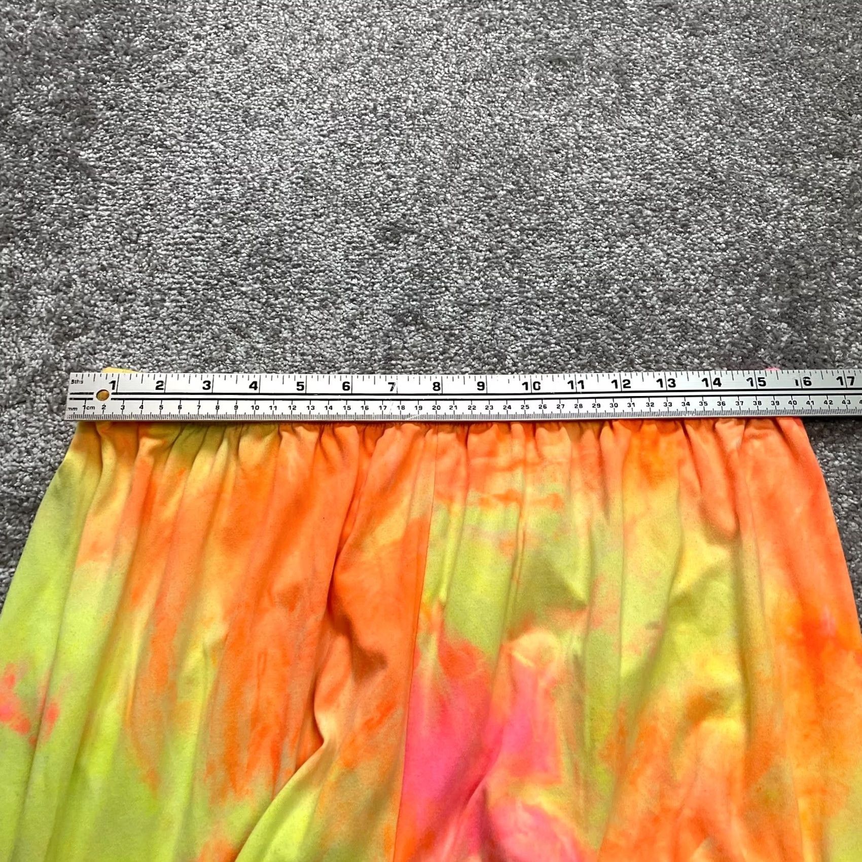 Vintage Unbranded Sweat Shorts Womens XXL Orange Yellow Pink Soft Casual Lounge 10" Size 24" / US 00 / IT 34 - 7 Thumbnail