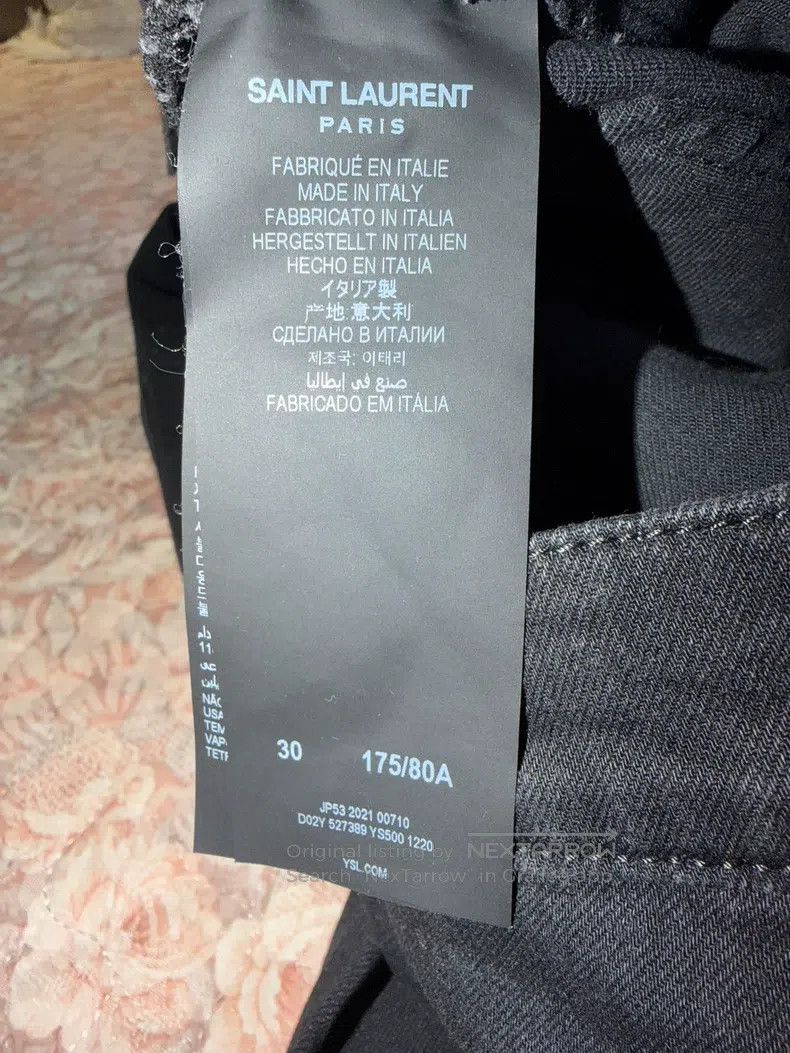 Saint Laurent Paris Saint Laurent Paris Black Denim Jeans i Size US 30 / EU 46 - 9 Thumbnail