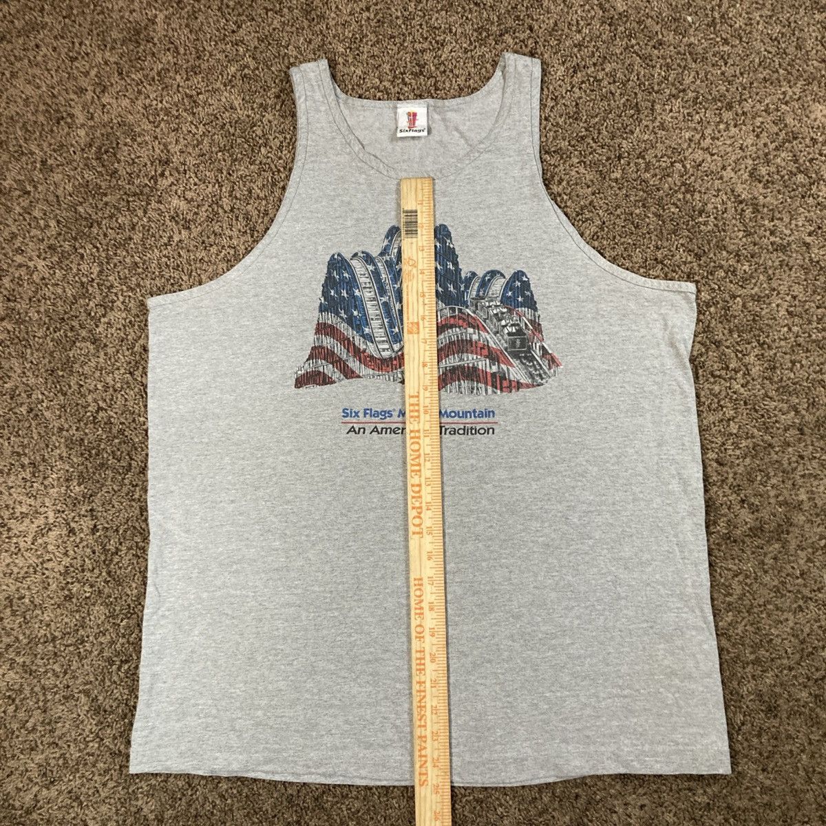 Vintage Vintage Six Flags USA Size L Tank Tan Shirt Roller Coaster Size US L / EU 52-54 / 3 - 3 Thumbnail