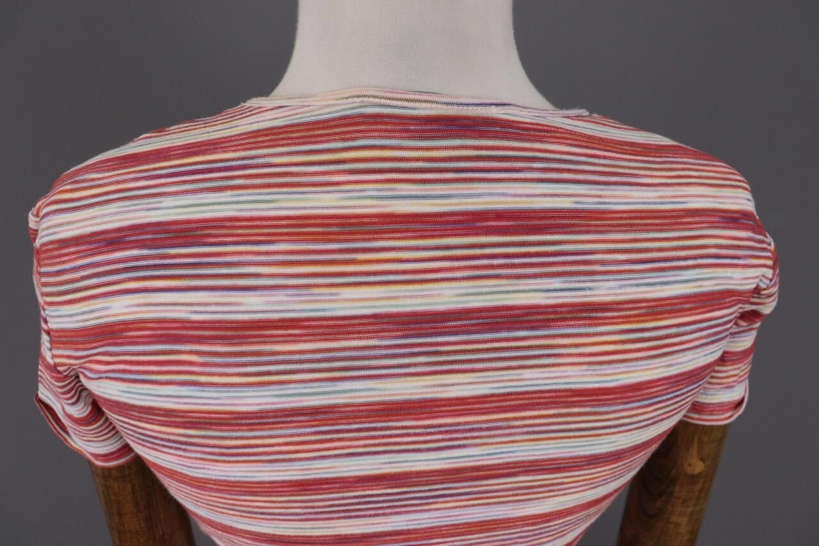 Missoni Missoni Multicolor Striped Short Sleeve Sumeer Top T-Shirt Size M / US 6-8 / IT 42-44 - 12 Thumbnail