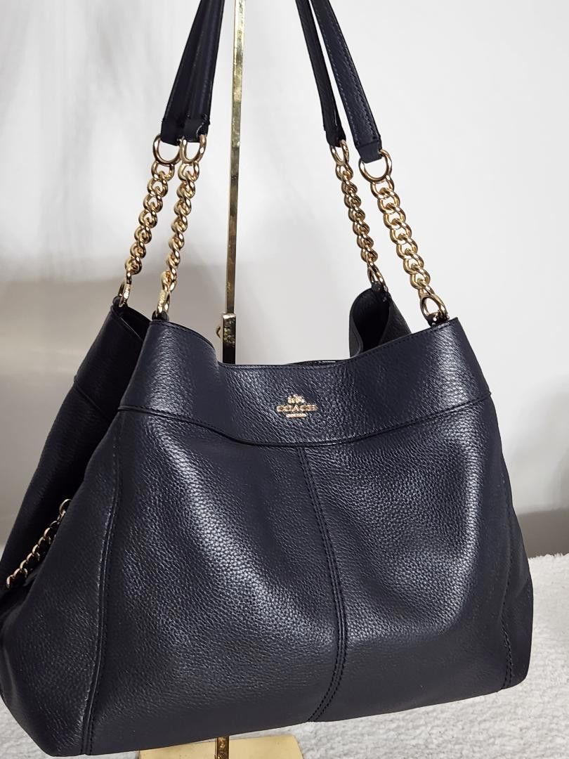 image of Madison Kara Carryall In Leather (Coach F22262) in Black, Women's