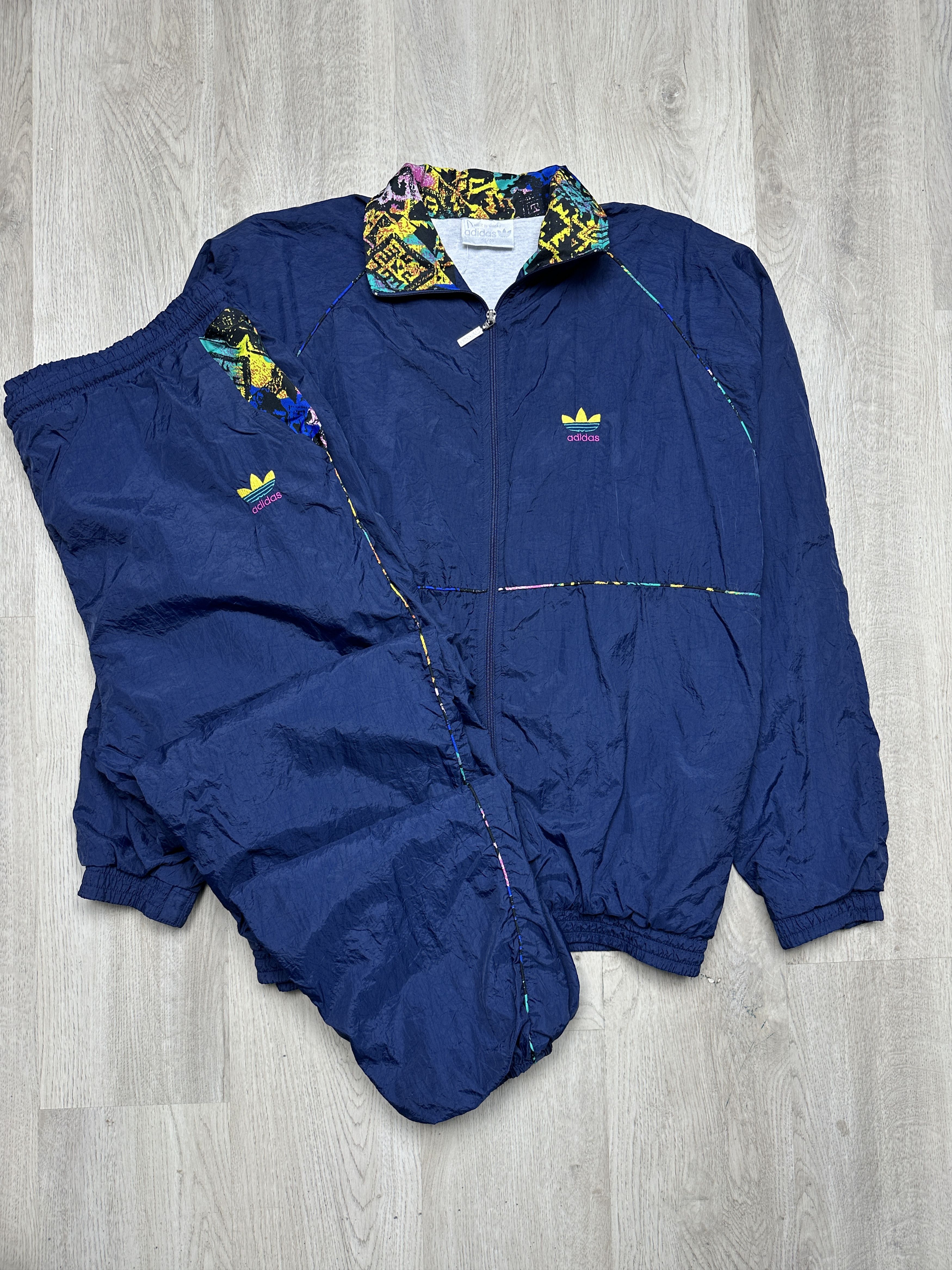 Adidas Adidas Vintage Mens Nylon Tracksuit Pants+Jacket Suit Size US 36 / EU 52 - 1 Thumbnail