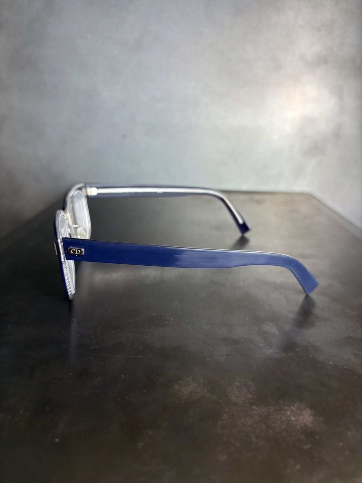 Christian Dior Monsieur × Dior Dior Homme Black Tie 2.0C Eyeglasses Dark Blue Made in Japan Size ONE SIZE - 4 Thumbnail