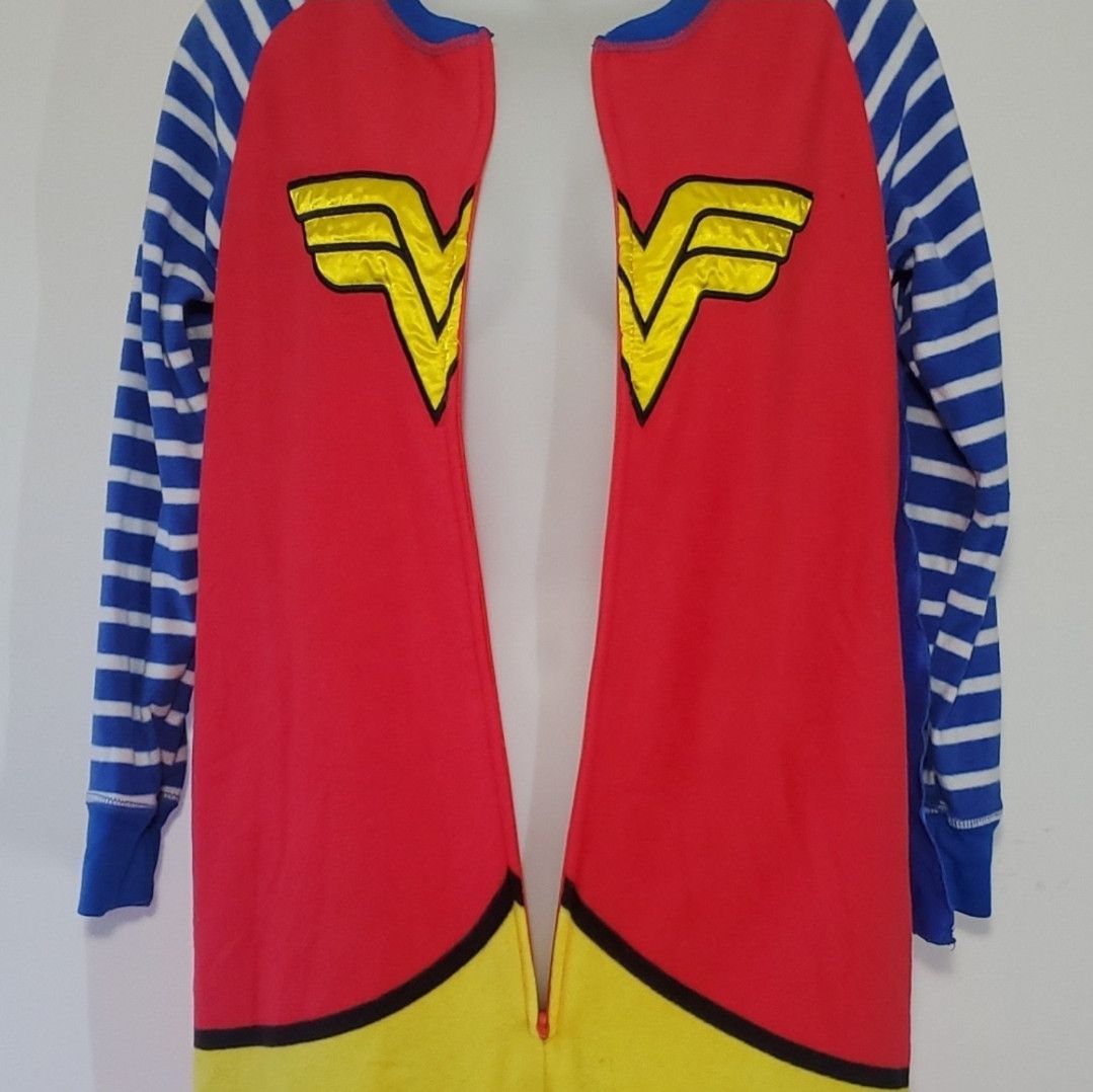 DC Comics Wonder Woman Sze XS/S PJs Onesie Pajamas Hero Fleece Long Size 28" / US 6 / IT 42 - 5 Thumbnail
