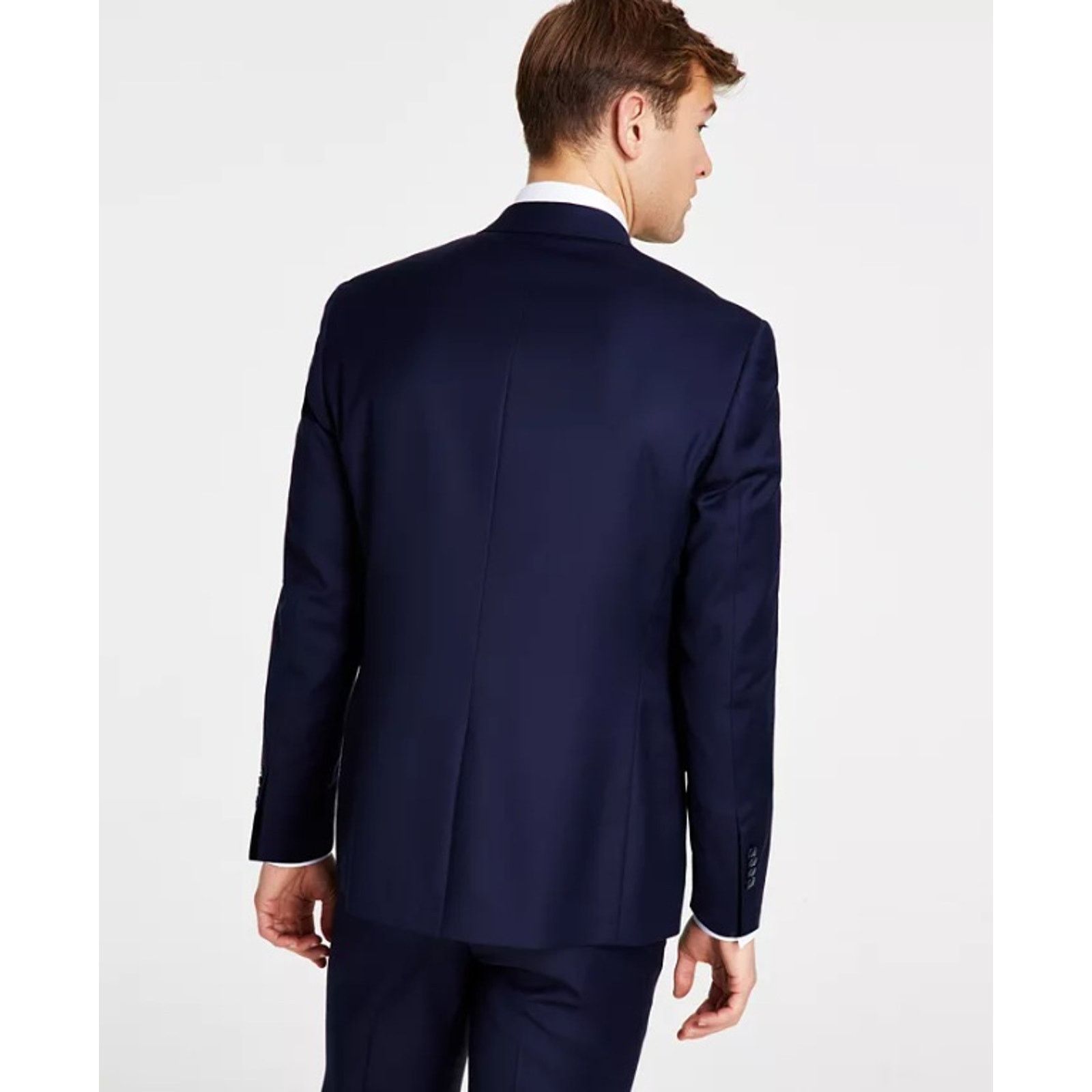 Michael Kors Michael Kors Men's Navy Wool-Blend Suit Blazer Size 36R Size 36R - 2 Thumbnail