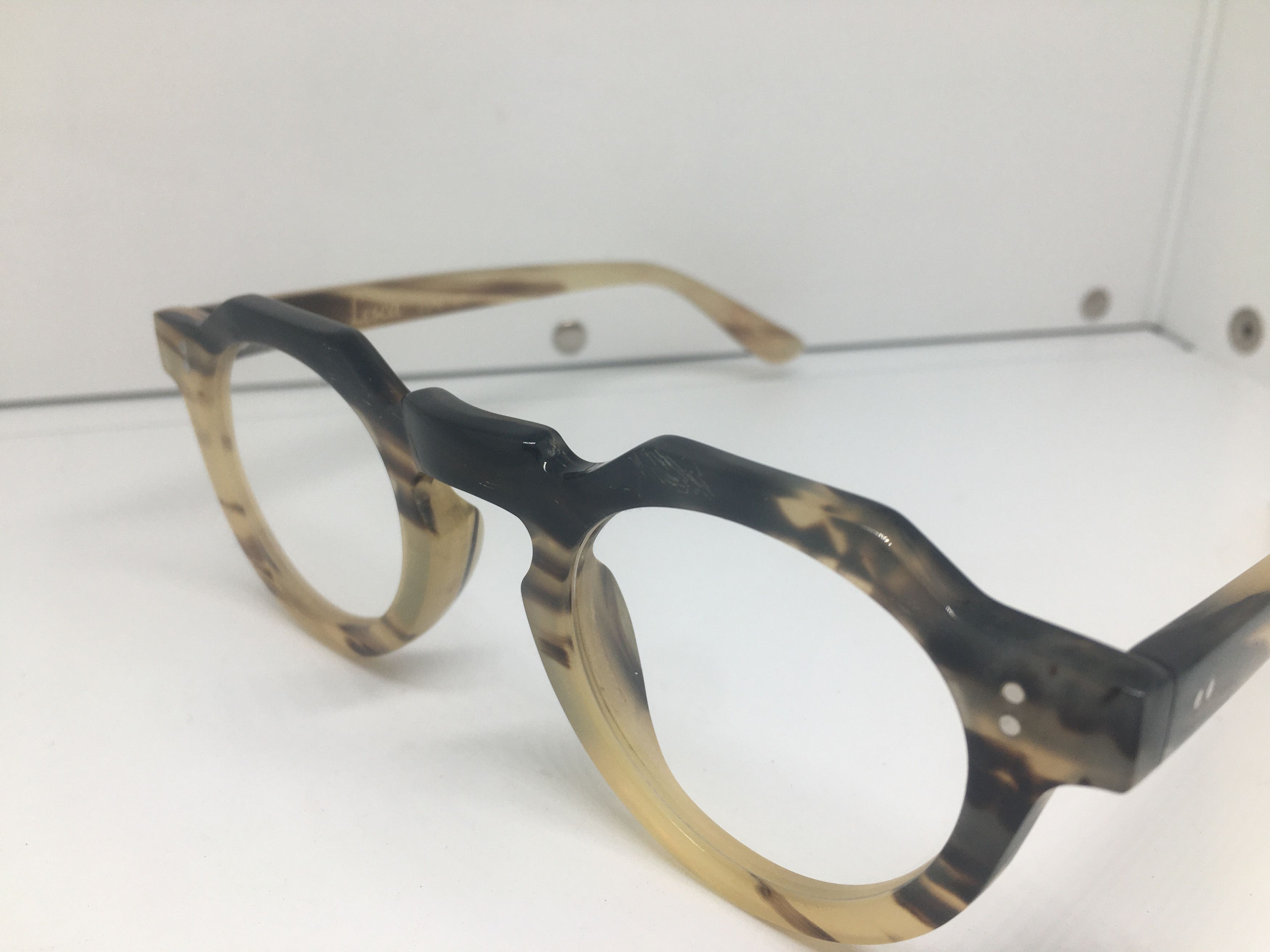 Lesca Lunetier Lesca Lunetier Genuine Horn PICA Architect Eyeglasses Size ONE SIZE - 3 Thumbnail