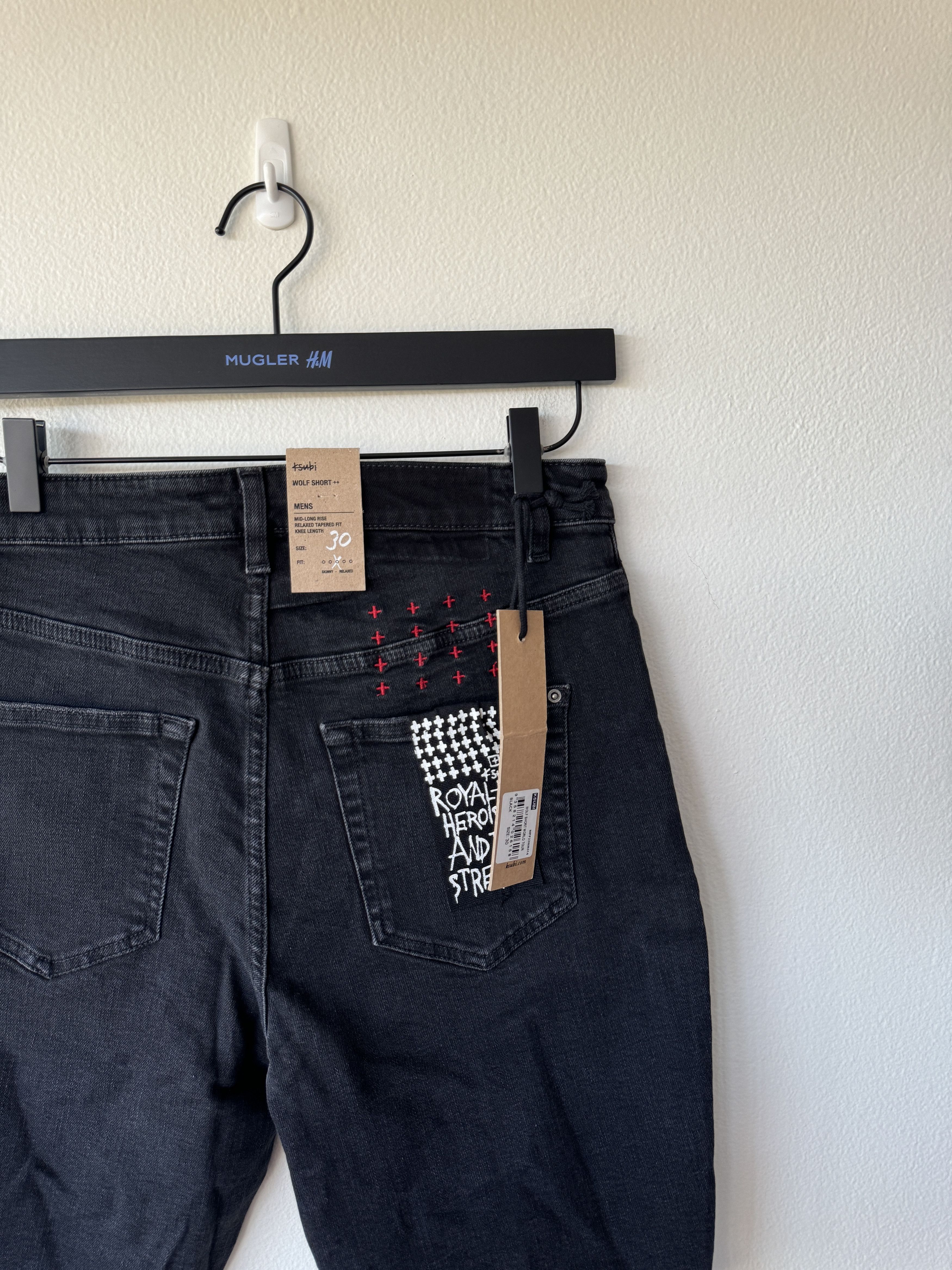 Ksubi denim Wolf Short 30 black world tour red logo relaxed fit Size US 30 / EU 46 - 4 Thumbnail