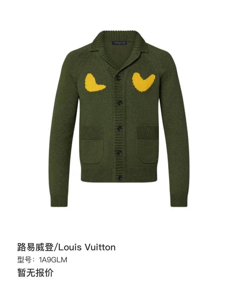 Louis Vuitton Louis Vuitton Olive geometric intarsia lapel single-breaste Size US XS / EU 42 / 0 - 6 Thumbnail