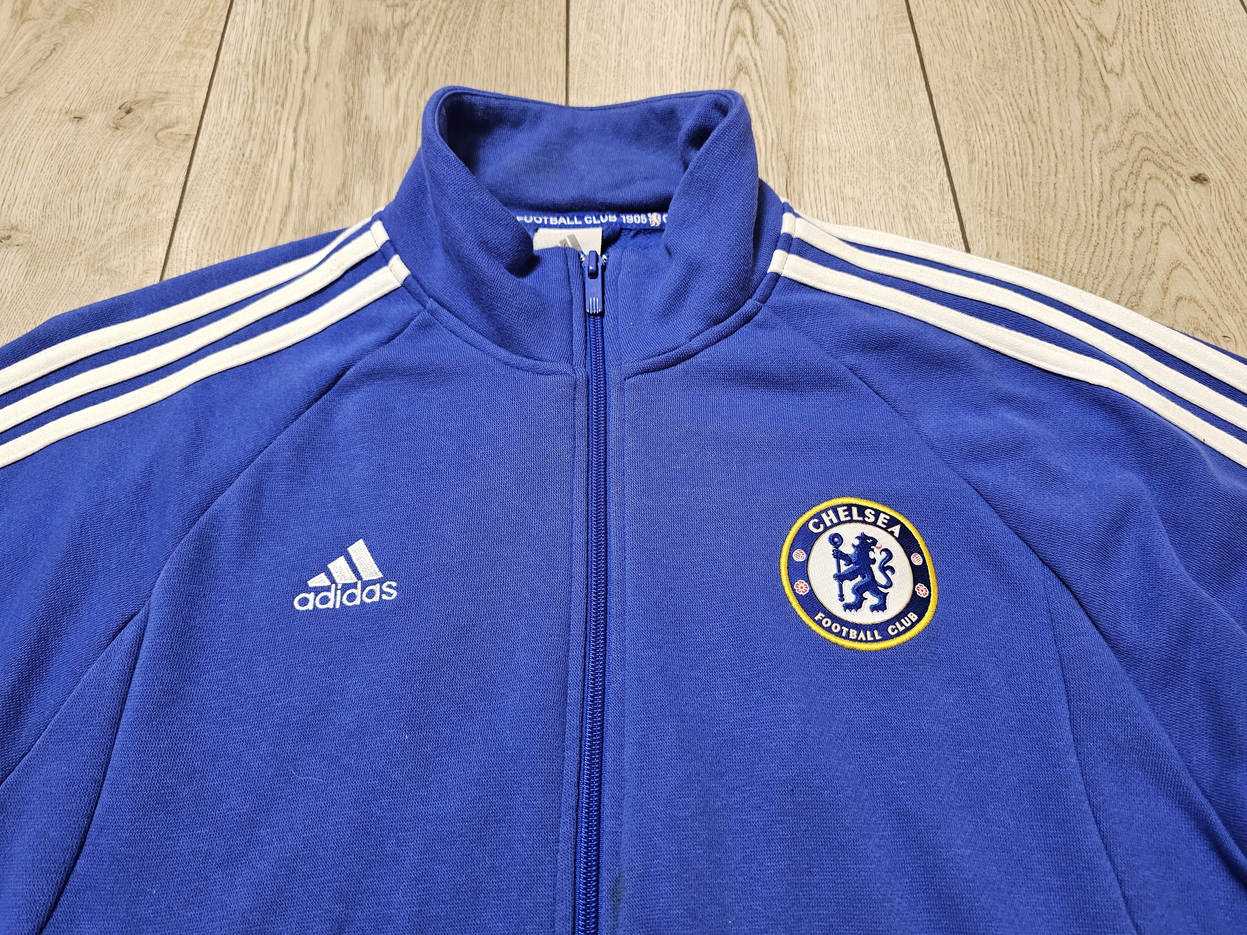 Adidas CHELSEA 2008 TRAINING JACKET FOOTBALL JACKET COTTON SOCCER Size US M / EU 48-50 / 2 - 3 Thumbnail