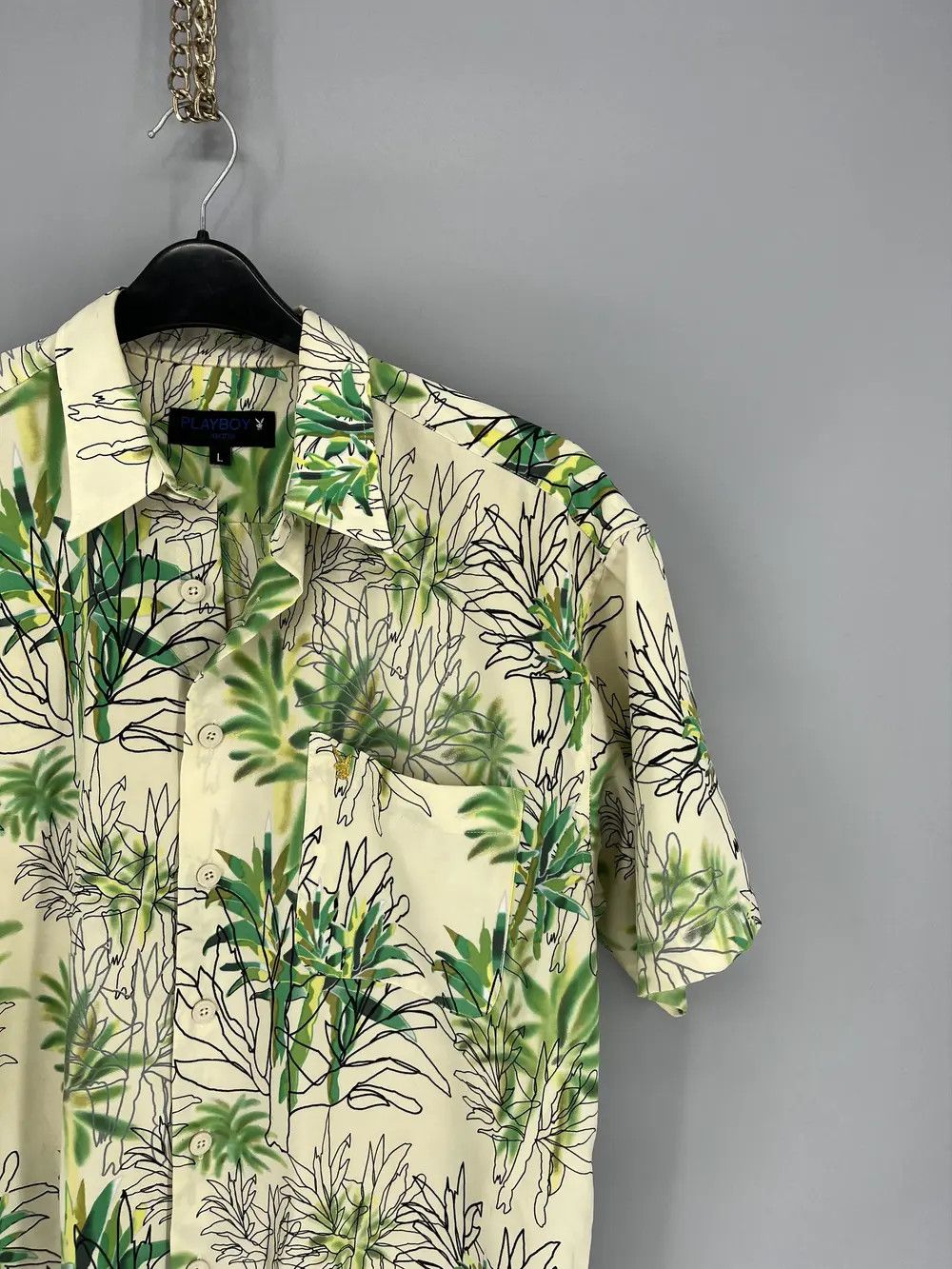 Playboy Vintage Y2K PLAYBOYS Floral Flowers Hawaiian Shirt Size US L / EU 52-54 / 3 - 5 Thumbnail