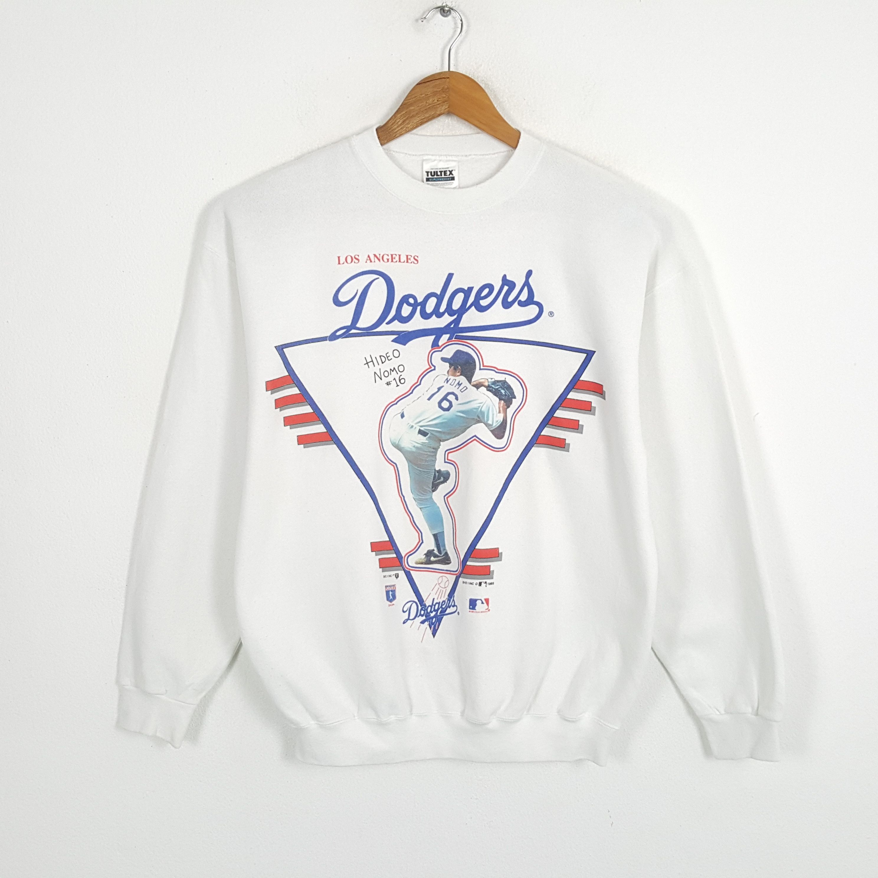 MLB × Vintage Vintage 90's LOS ANGELES DODGERS Basketball Team Sweatshirts Size US L / EU 52-54 / 3 - 1 Thumbnail