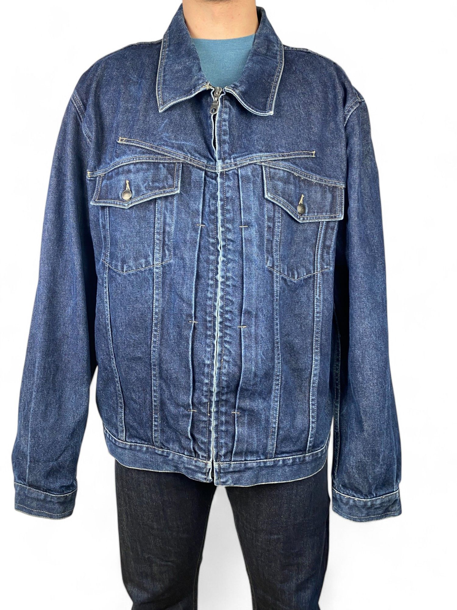 Japanese Brand × Marithe + Francois Girbaud marithe francois girbaud denim jeans jacket oversize vintage Size US XXL / EU 58 / 5 - 1 Thumbnail