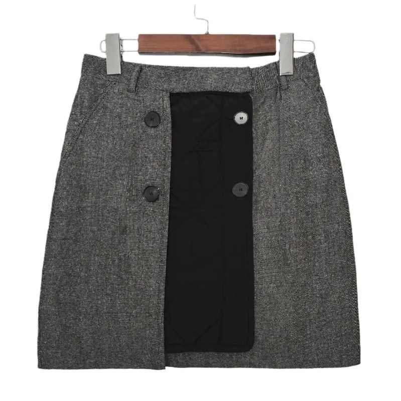 Dior Dior Gray Silk Women's Midi Skirt 0089 Size 23" - 1 Thumbnail
