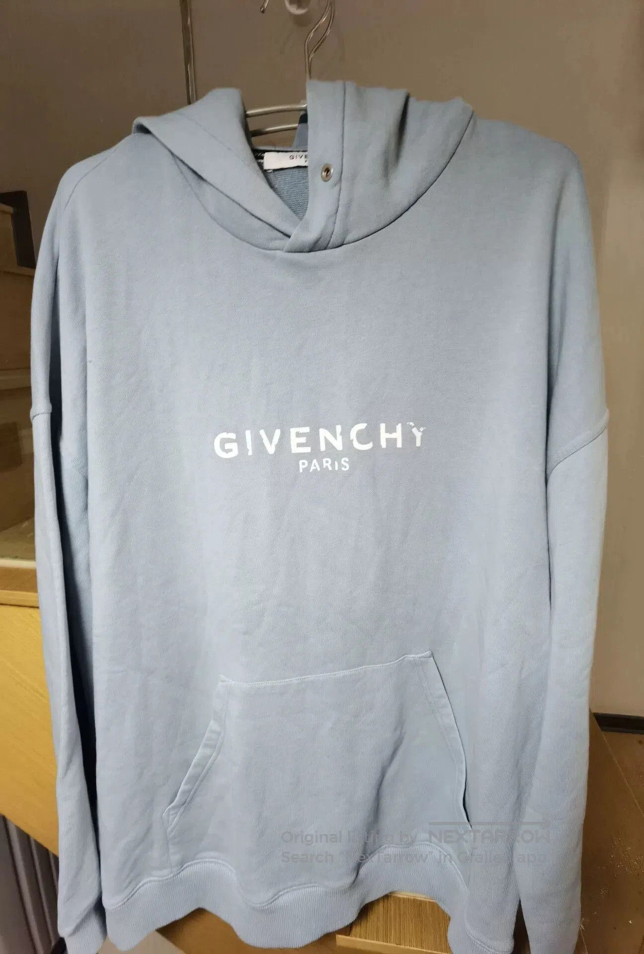 Saint Laurent Paris Givenchy Light Blue Print Hoodie. Size US L / EU 52-54 / 3 - 1 Thumbnail