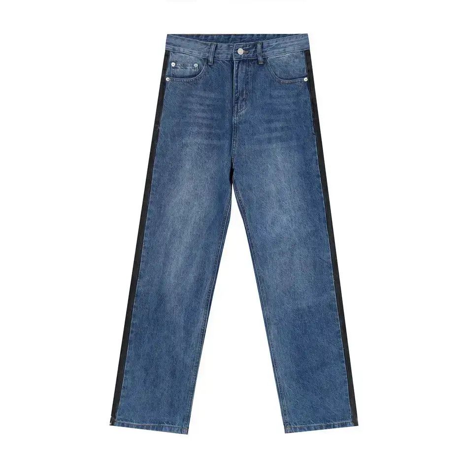 Japanese Brand Retro loose straight leg casual patchwork jeans Size US 32 / EU 48 - 5 Thumbnail