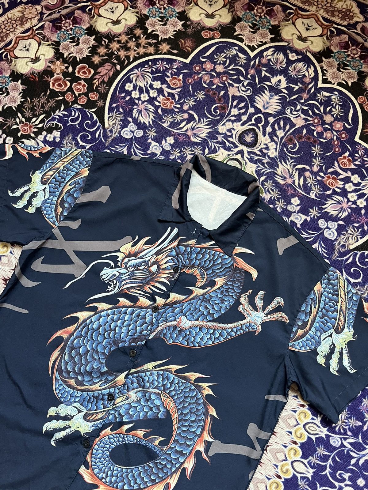 Japanese Brand Vintage Dragon Print Sukajan Y2K Japanese Button Up Size US L / EU 52-54 / 3 - 5 Thumbnail