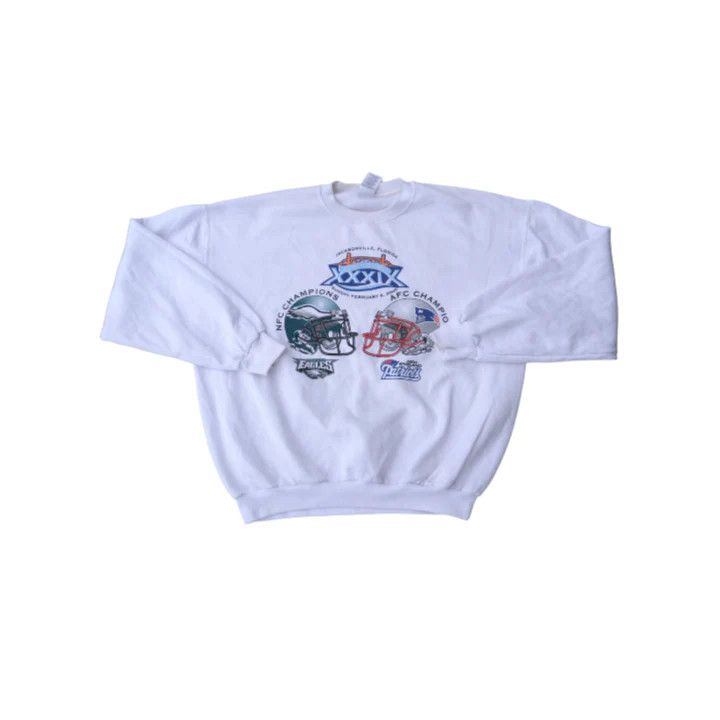 Vintage Superbowl bowl 2005 Patriots vs Eagles Jumper Size US L / EU 52-54 / 3 - 1 Preview
