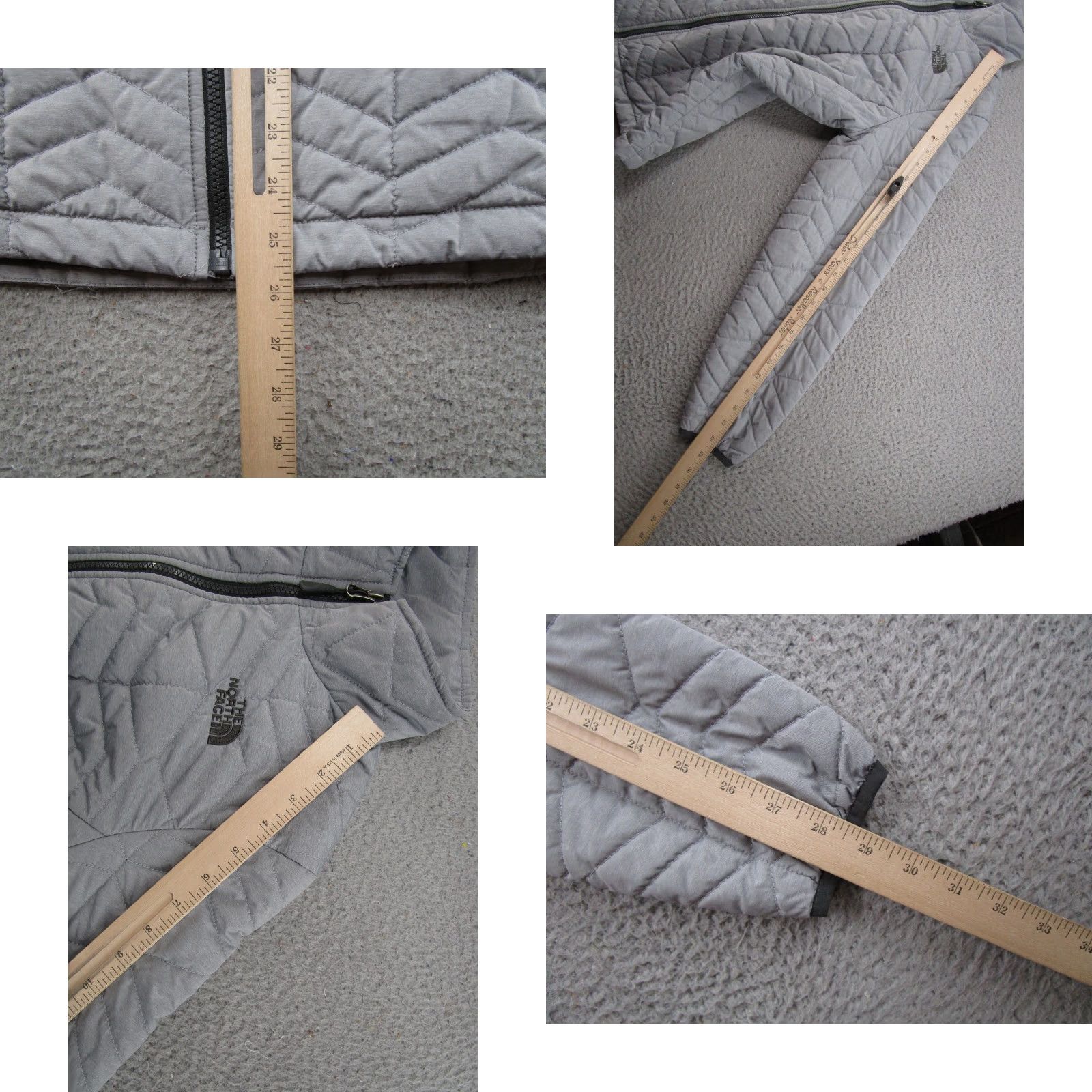 The North Face The North Face Bombay Quilted Gray Puffer Zip Up Jacket Women L NF0A2TJK Read Size L / US 10 / IT 46 - 8 Thumbnail