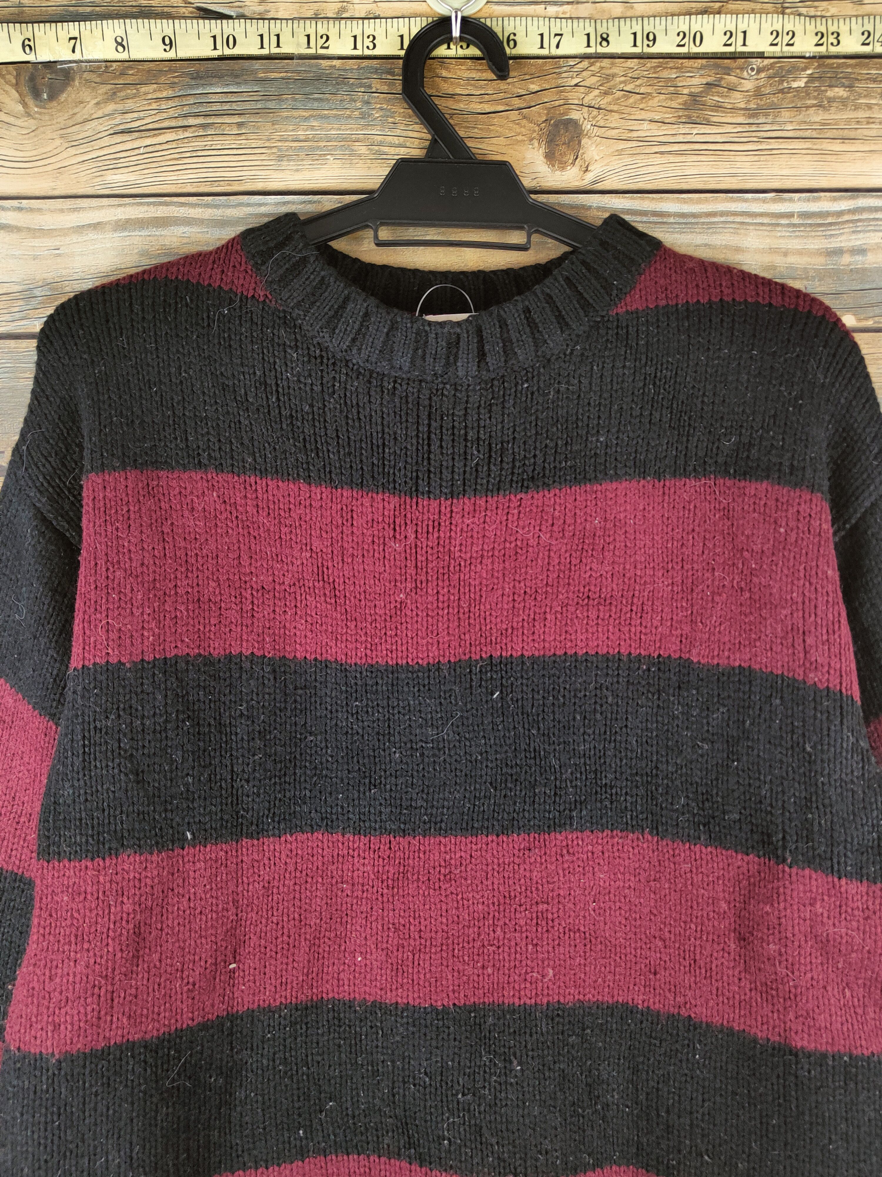 GU DL GU Black Maroon Knitwear Sweatshirts #46-565 Size US M / EU 48-50 / 2 - 2 Thumbnail