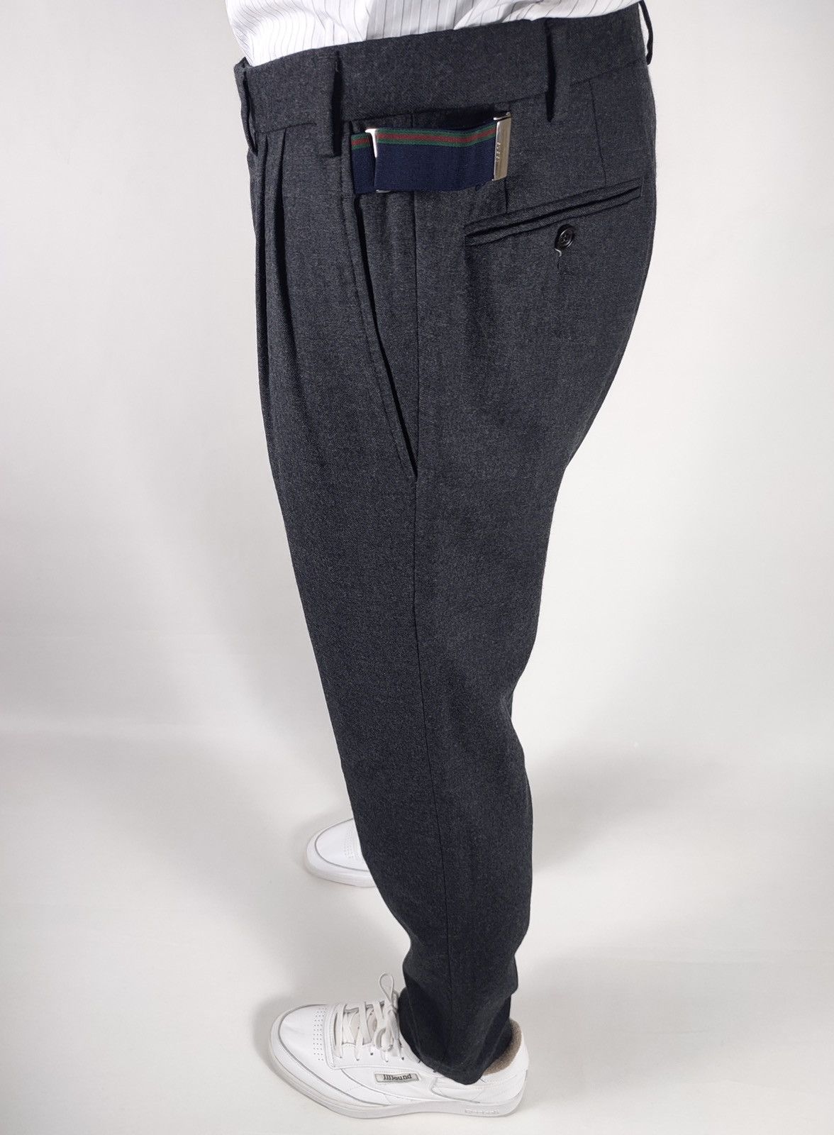 Gucci 00s Archive Gucci Slim Fit Wool Trousers Tom Ford Size US 35 - 3 Thumbnail
