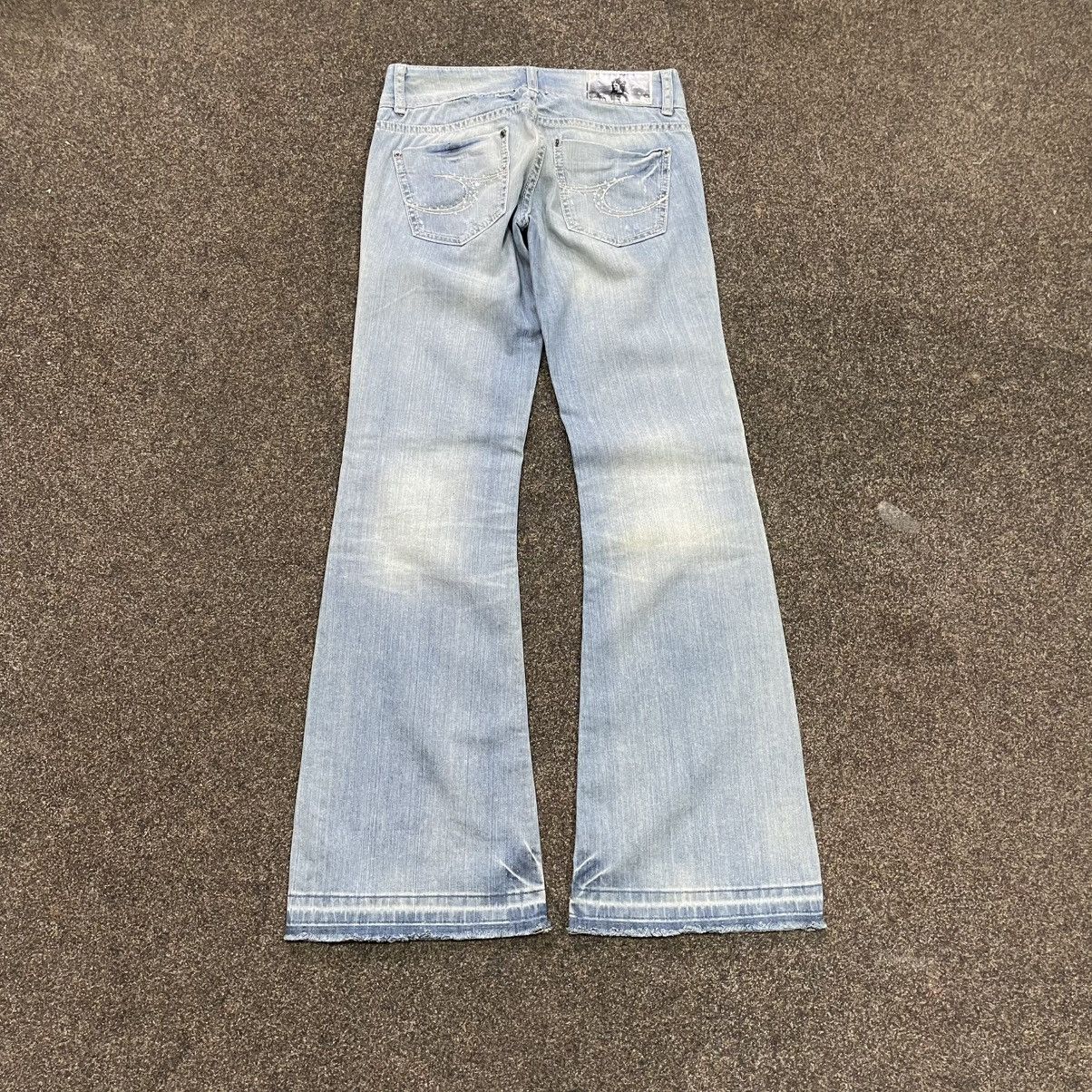 Vintage Vintage Y2K Baggy Flared Jeans Distressed Light Wash 90s Size 34" / US 12 / IT 48 - 2 Thumbnail