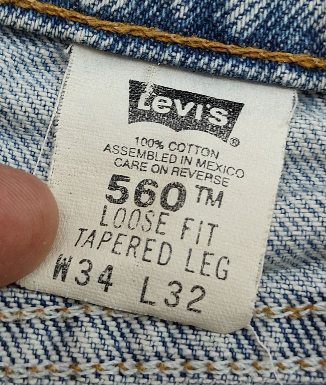 Levi's 90's Vintage Levi's 560 Orange Denim Tab Size US 34 / EU 50 - 6 Thumbnail