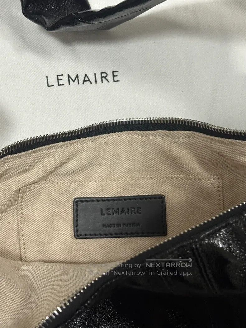 Lemaire LEMAIRE Small Black Coated Leather Horn Bag Size ONE SIZE - 8 Thumbnail