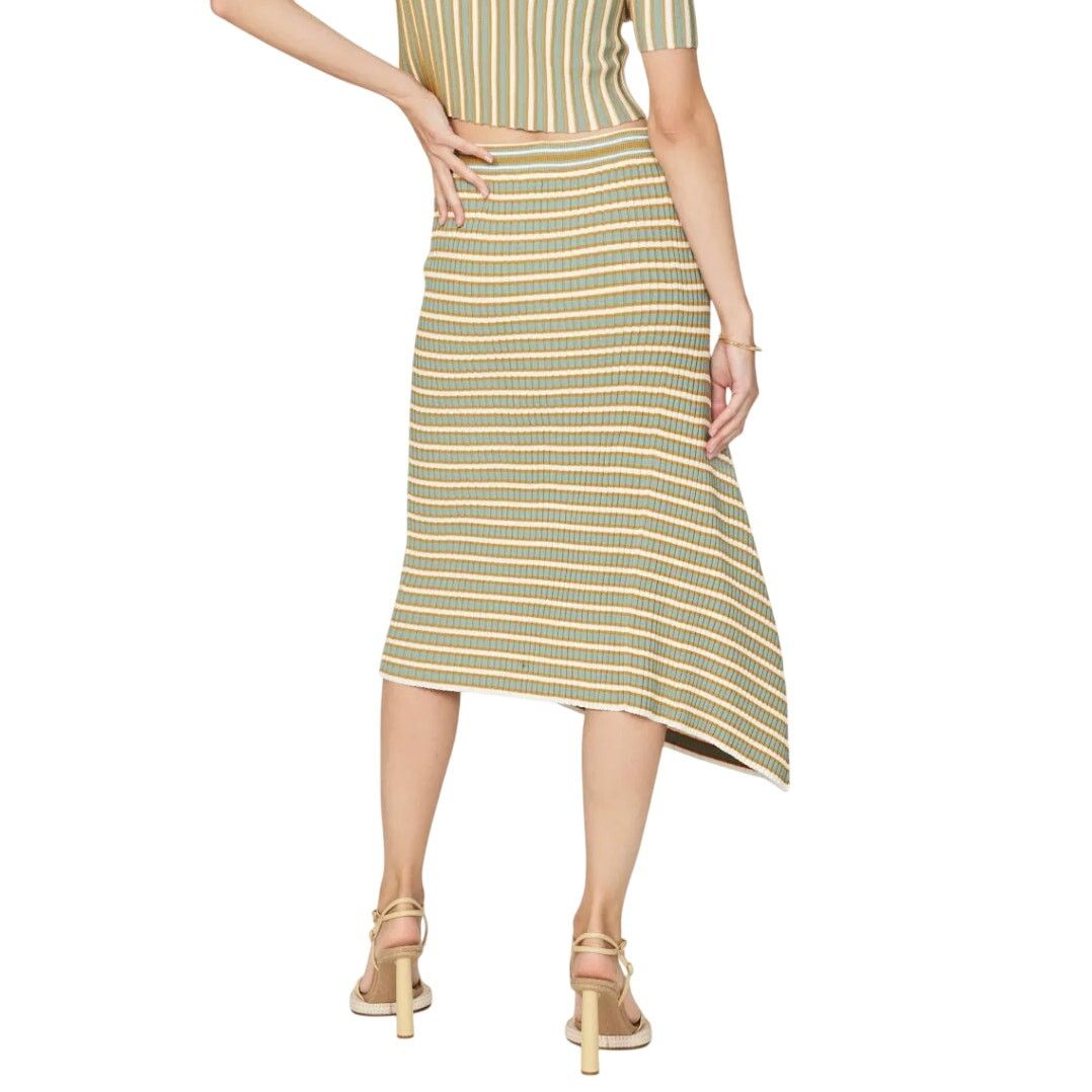 Club Monaco Club Monaco Striped Ribbed Skirt in Blue/Yellow, Size XS Size 25" / US 0 / IT 36 - 3 Thumbnail