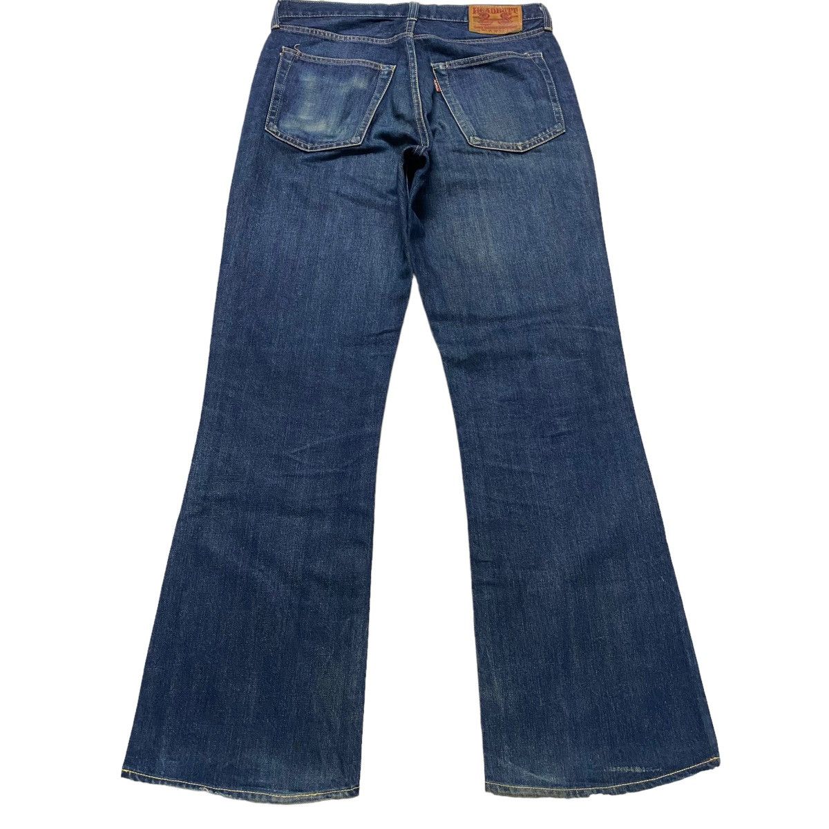 image of The Flat Head Headbutt Denim Flare Jeans in Blue, Men's (Size 32)