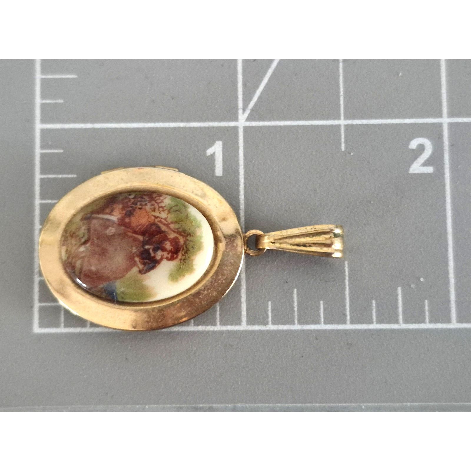 Other Vintage Porcelain Victorian Locket Size ONE SIZE - 6 Thumbnail