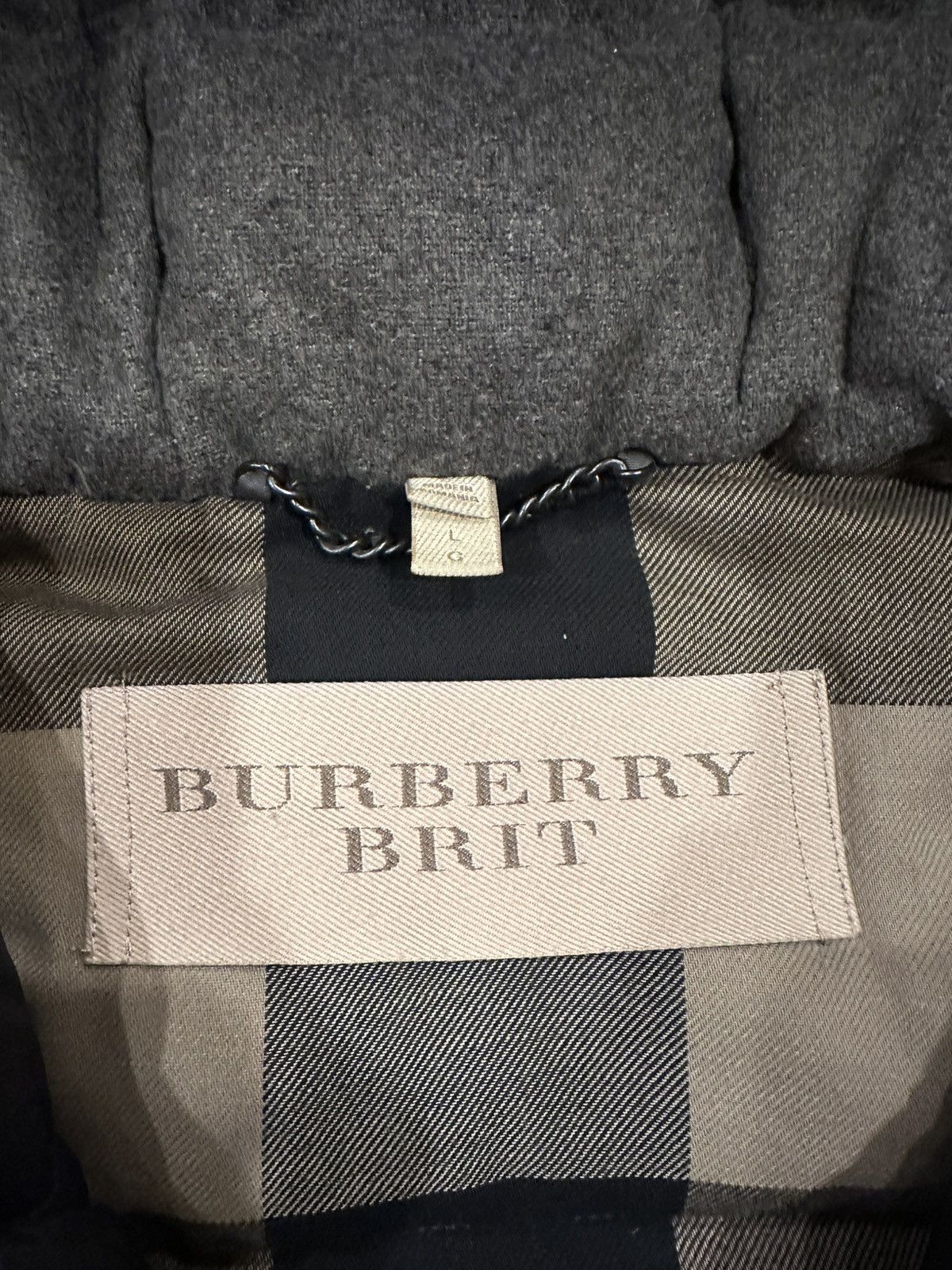 Burberry Burberry Brit Grey Nova Raccoon Fur Hood Down Coat Jacket Size US L / EU 52-54 / 3 - 8 Thumbnail