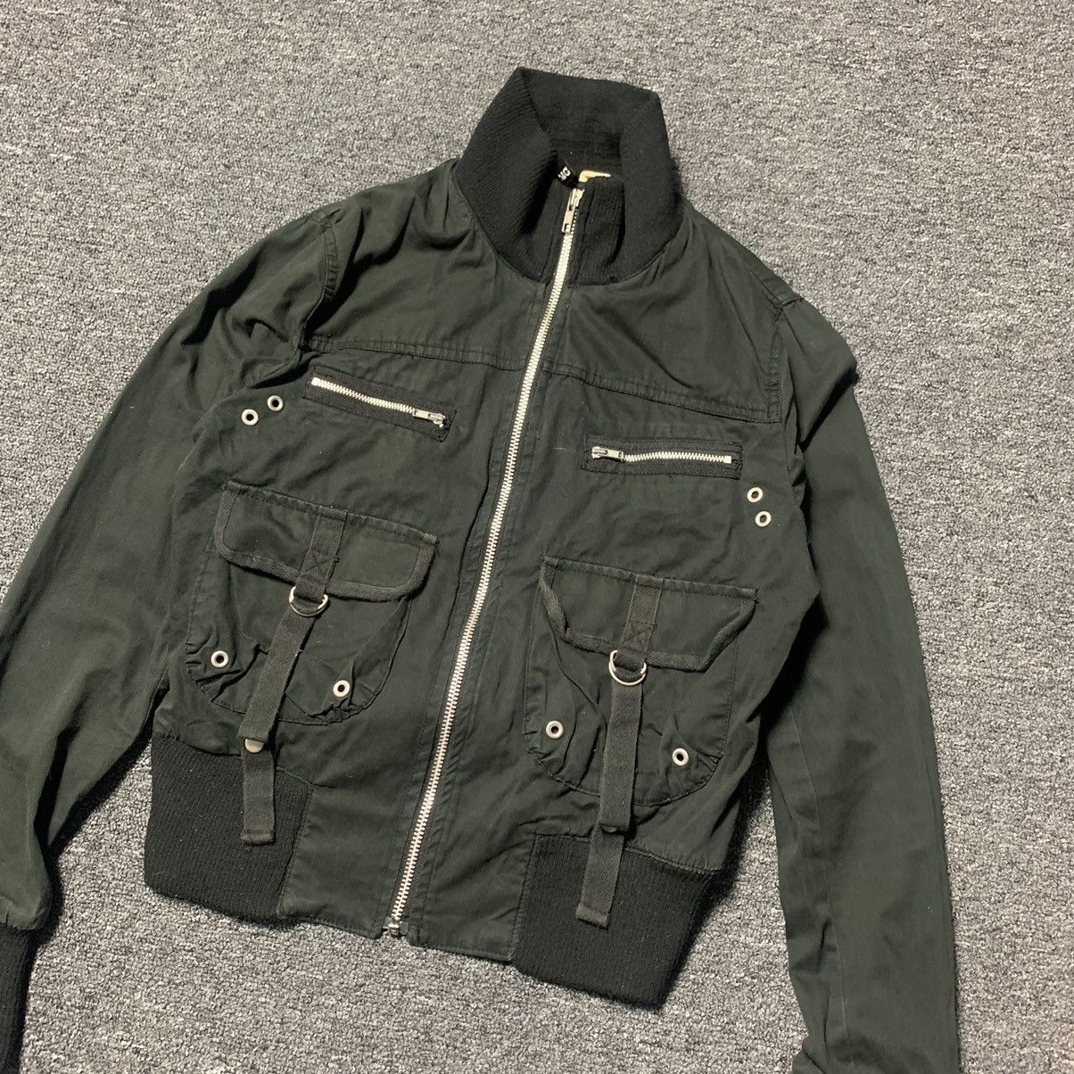 Other Vintage black parachute bomber pockets crop Diveded Jacket Size S / US 4 / IT 40 - 7 Thumbnail