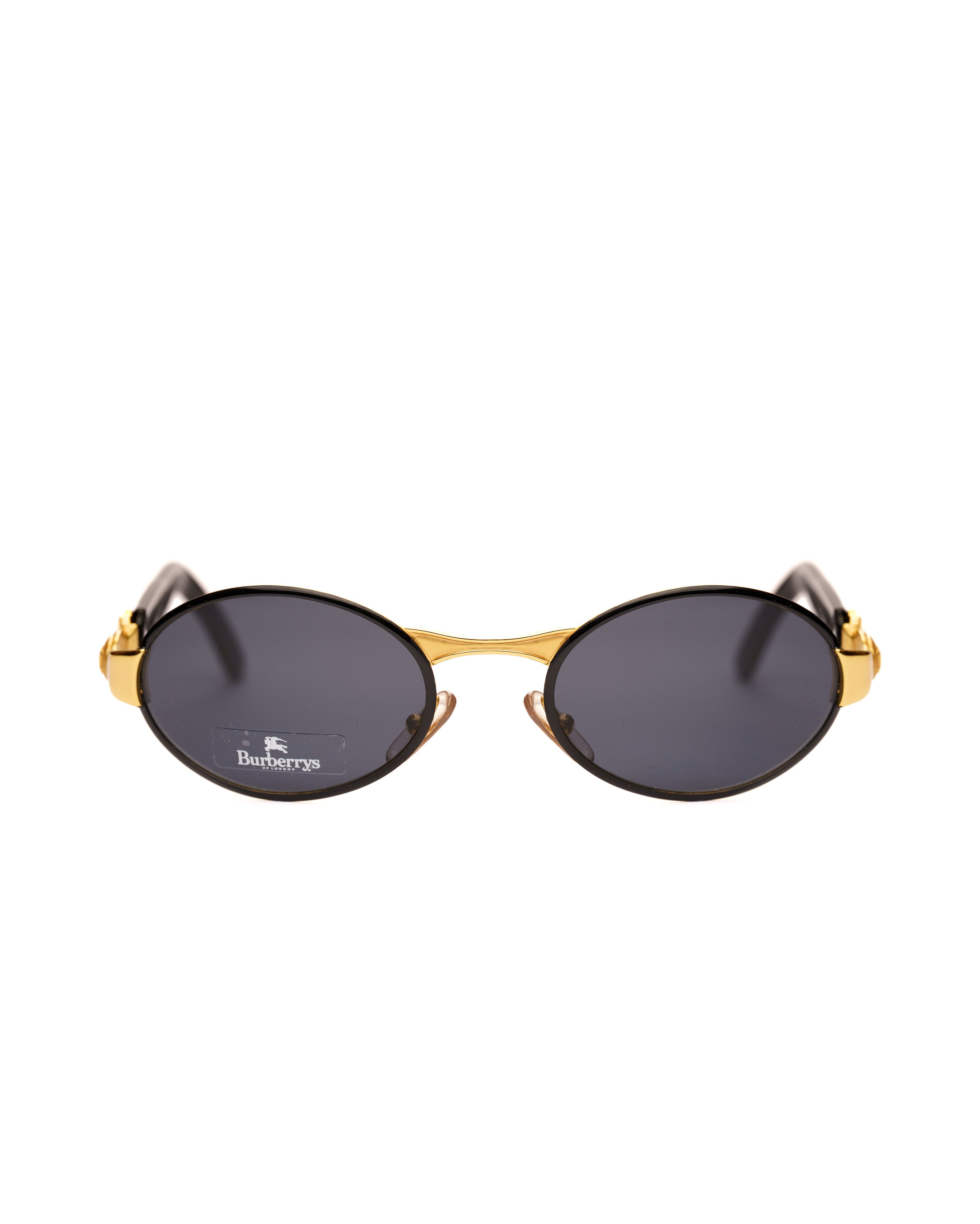 Burberry Burberry '90s Black & Gold Oval Sunglasses Size ONE SIZE - 1 Thumbnail