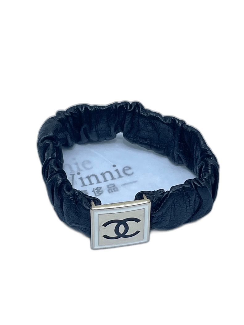 Chanel Chanel Black Lambskin Hair Tie -2505 Size ONE SIZE - 1 Thumbnail