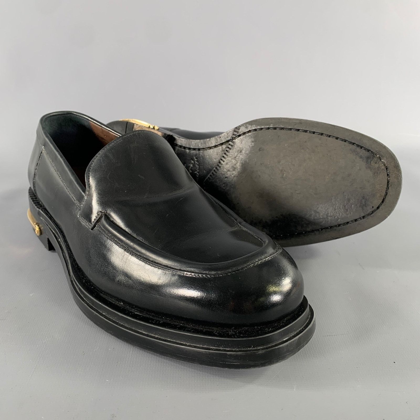 Salvatore Ferragamo SALVATORE FERRAGAMO Size 8 Black Leather Yacht Loafers Size US 8 / EU 41 - 5 Thumbnail