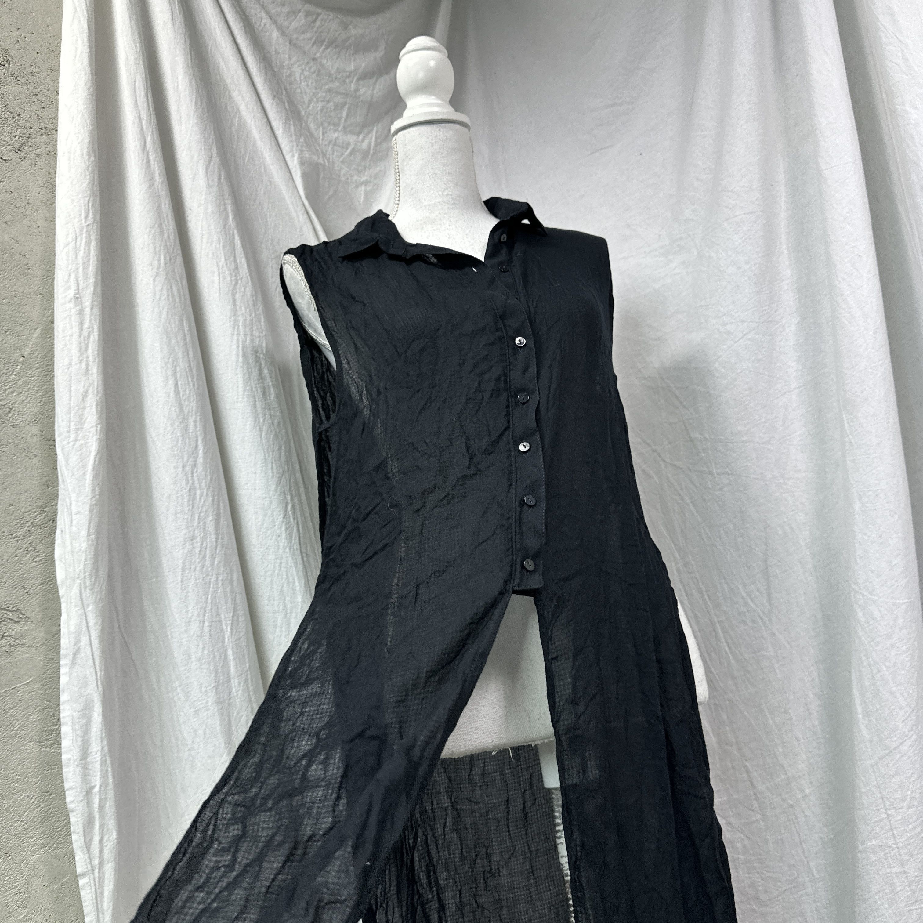 Vintage Vintage Opium Mesh Sheer Oversized Butonned Dress Y2K Size L / US 10 / IT 46 - 5 Thumbnail