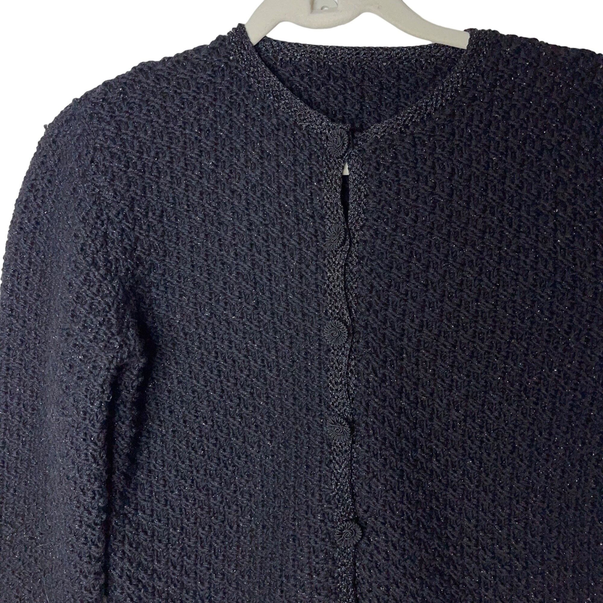 Vintage Vintage Womens Sweater Size Small Black Cardigan Size S / US 4 / IT 40 - 9 Thumbnail