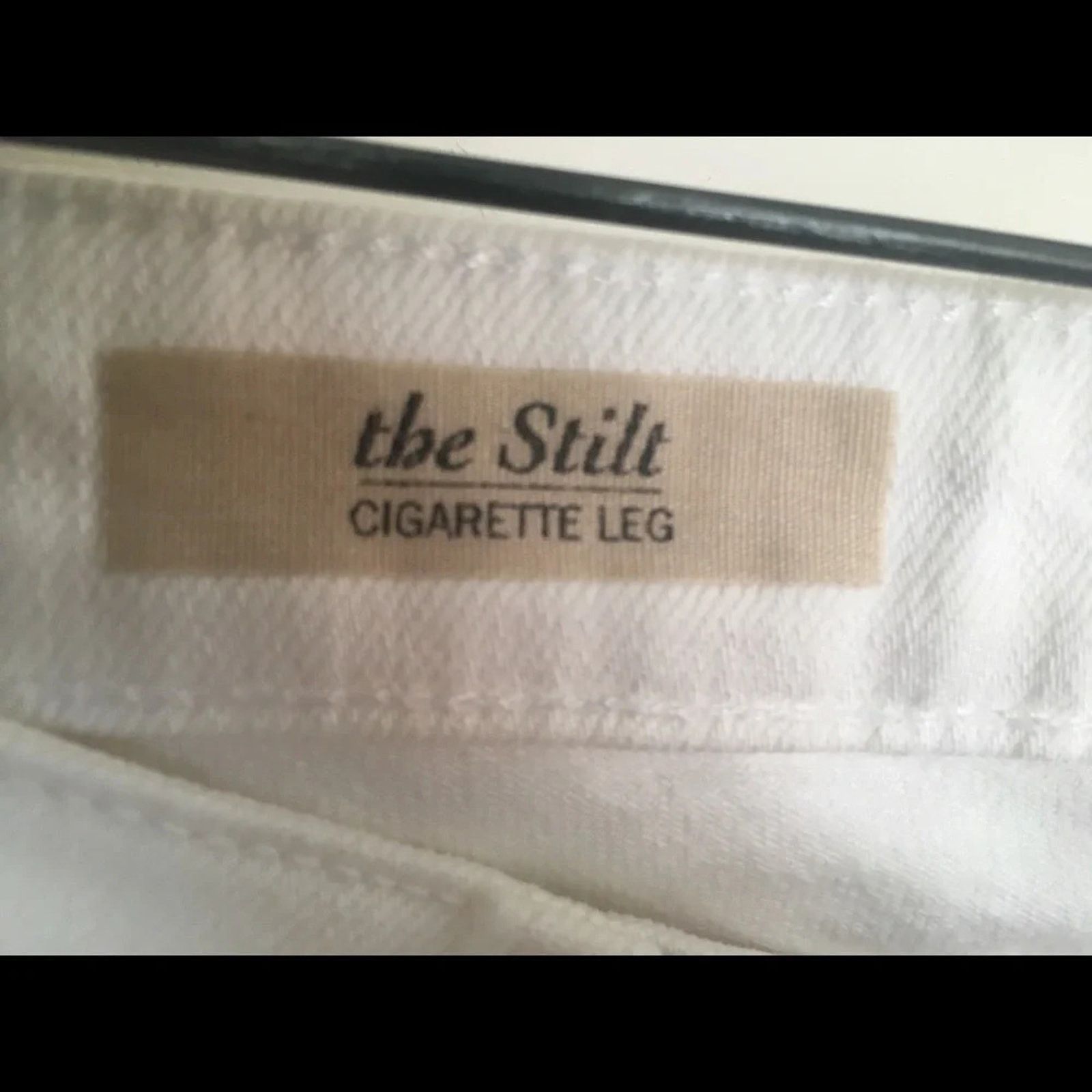 AG Adriano Goldschmied Adriano Goldschmied white stilt cigarette leg jeans size 28R Size 28" / US 6 / IT 42 - 8 Thumbnail