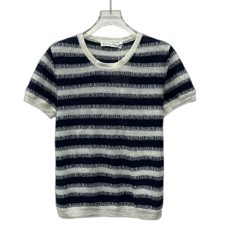 Dior Christian Dior Striped Short Sleeve T-Shirt Size M / US 6-8 / IT 42-44 - 1 Thumbnail