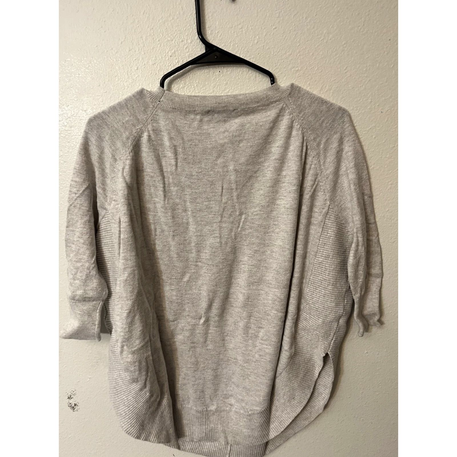 Express Express Shirt Women XS Gray Knit 3/4 Sleeve Boat Neck Pullover Tunic Casual 90s? Size XXS / US 00 / IT 34 - 3 Thumbnail