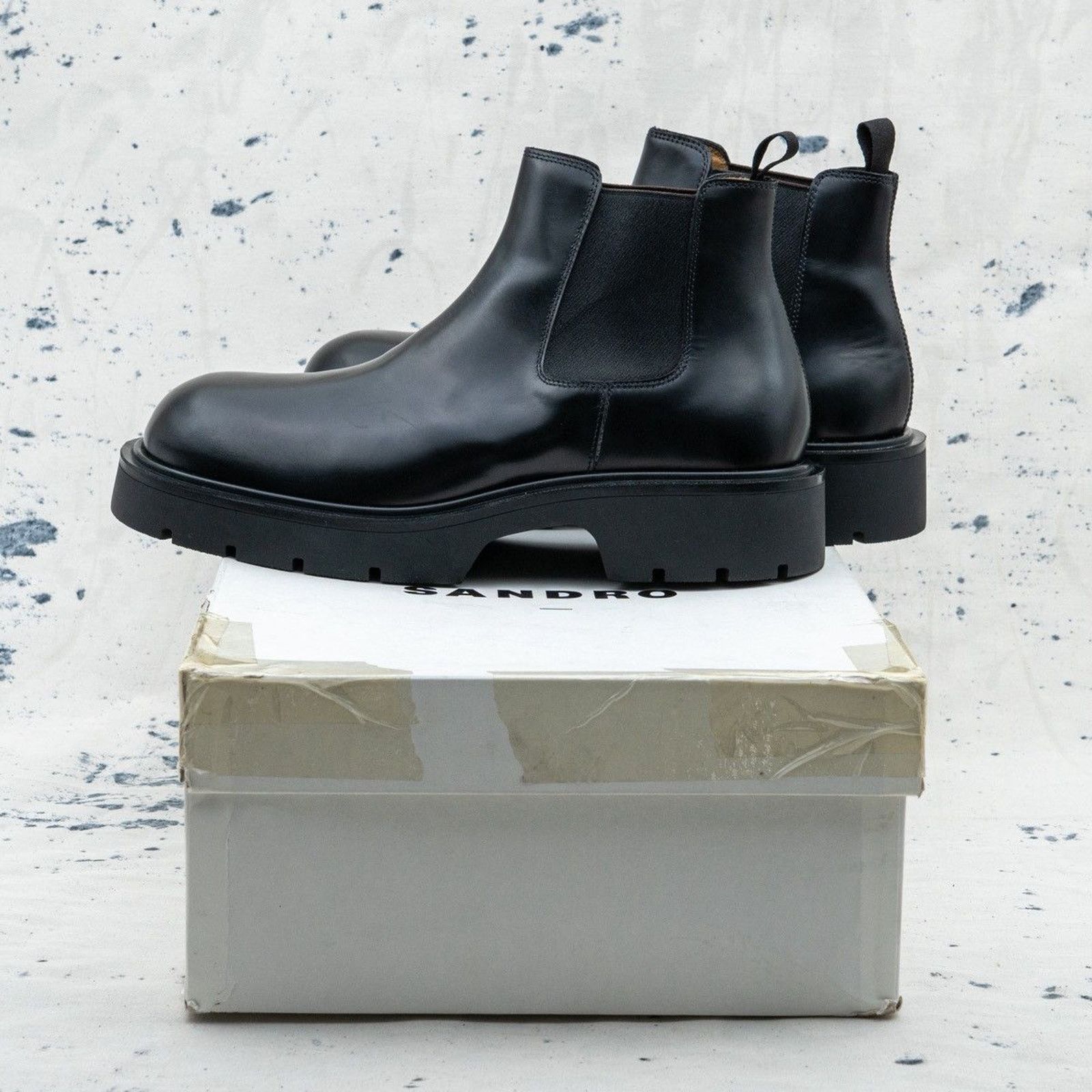 Sandro Sandro paris classic mens black leather chunky chelsea boots Size US 9 / EU 42 - 9 Thumbnail